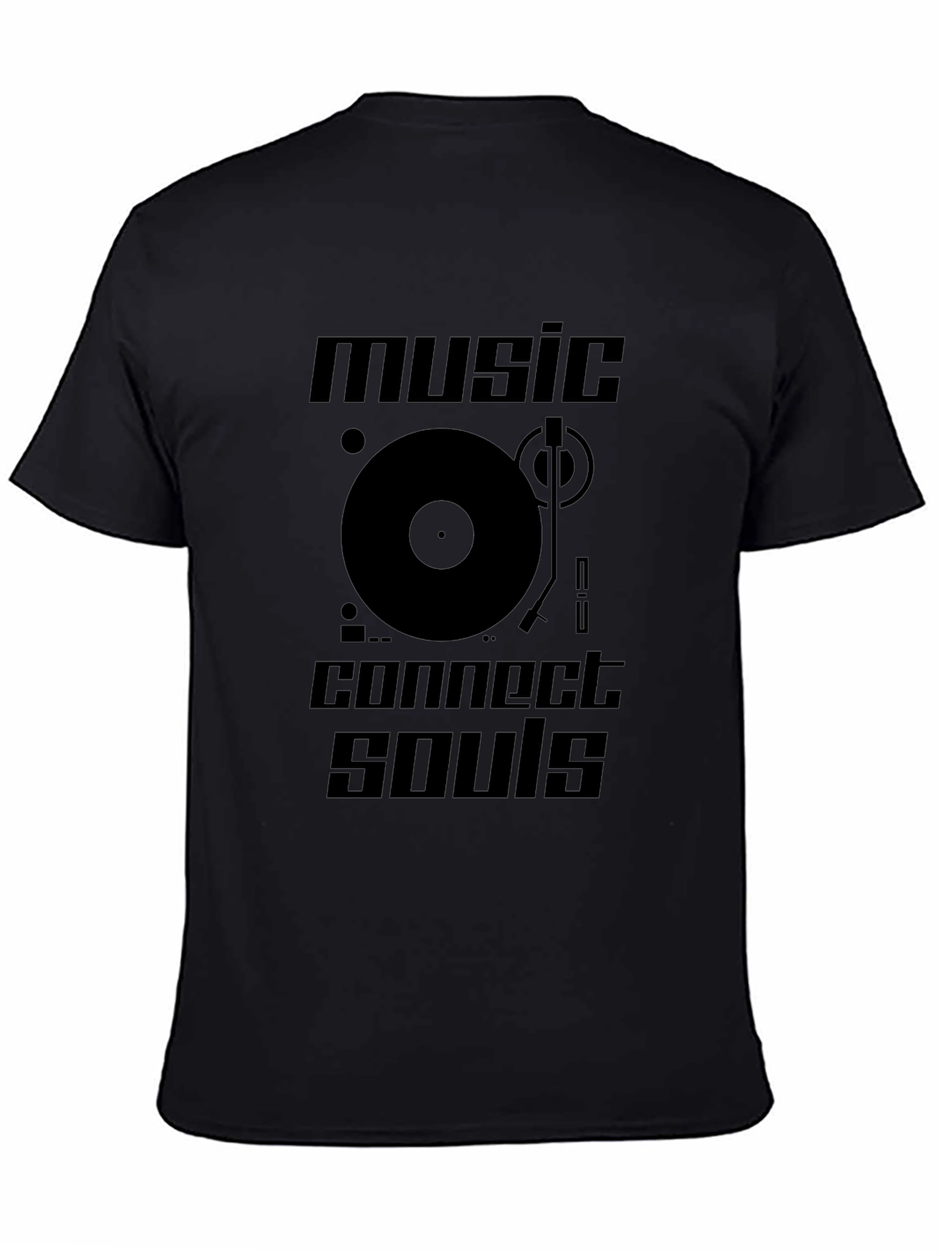 Music Connects Souls Graphic Tee - Black T-Shirt