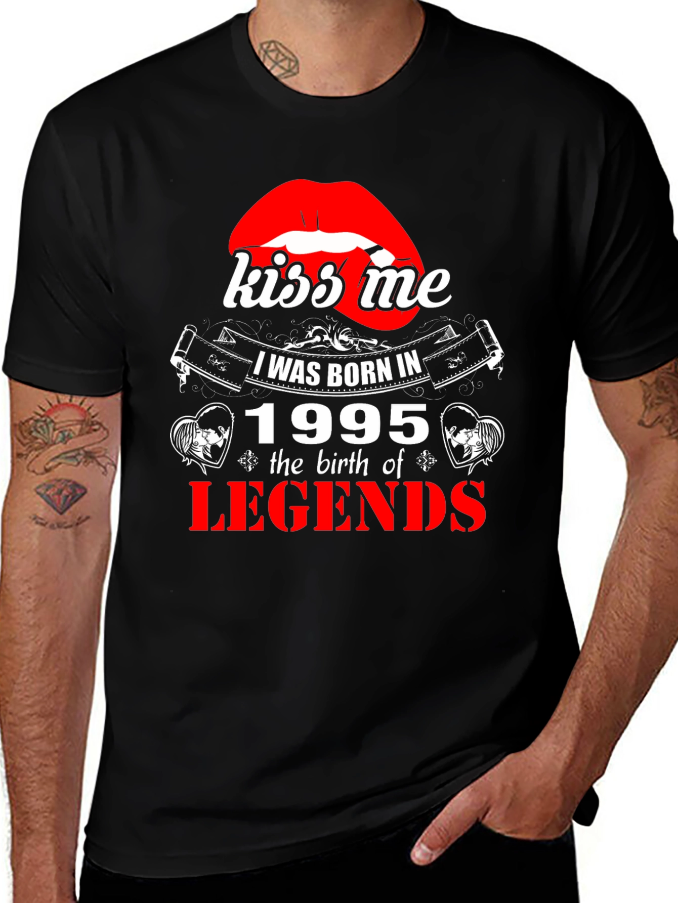 Kiss Me I Was Born In 1995 T-Shirt