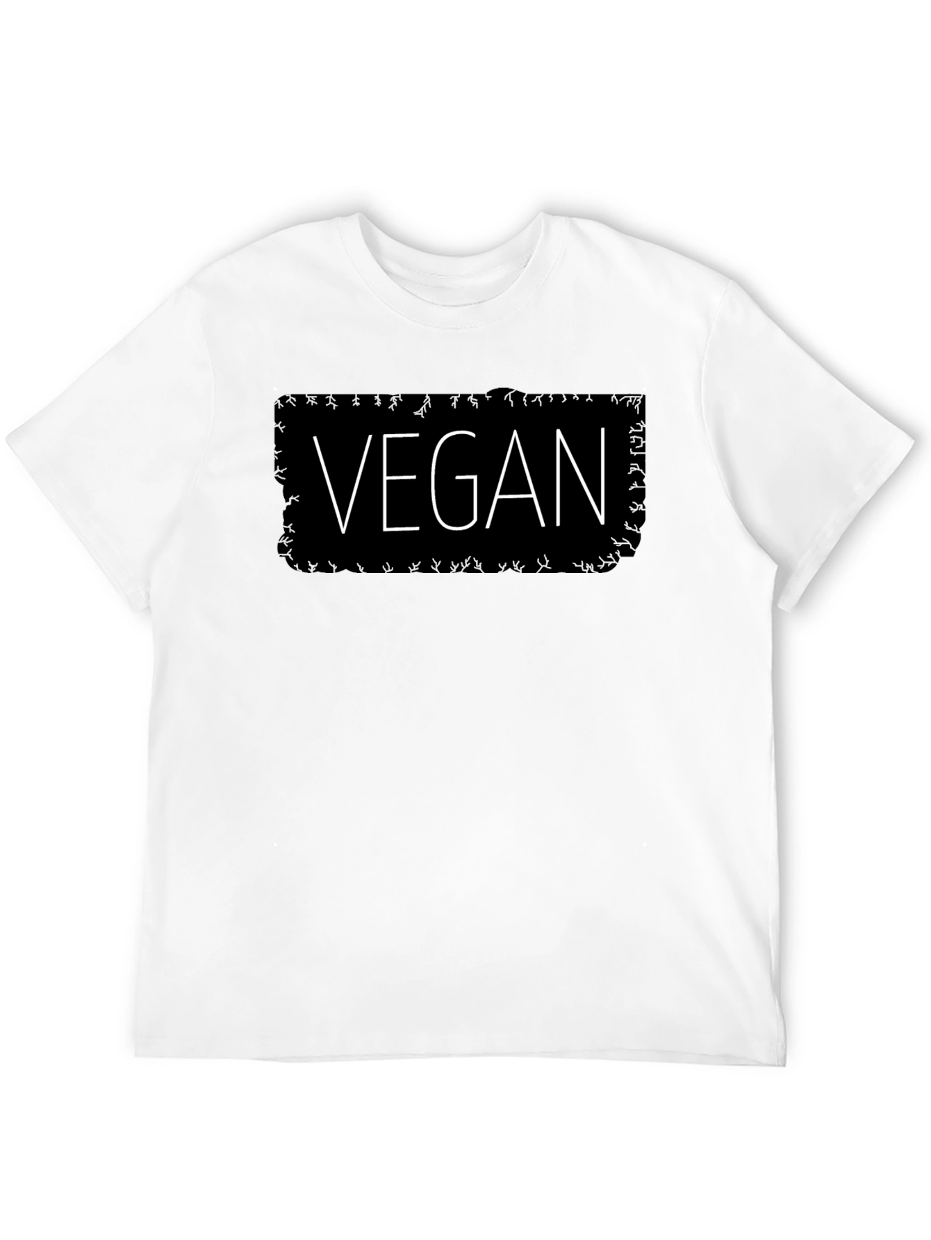Vegan Statement T-Shirt - Classic Black Crew Neck Tee