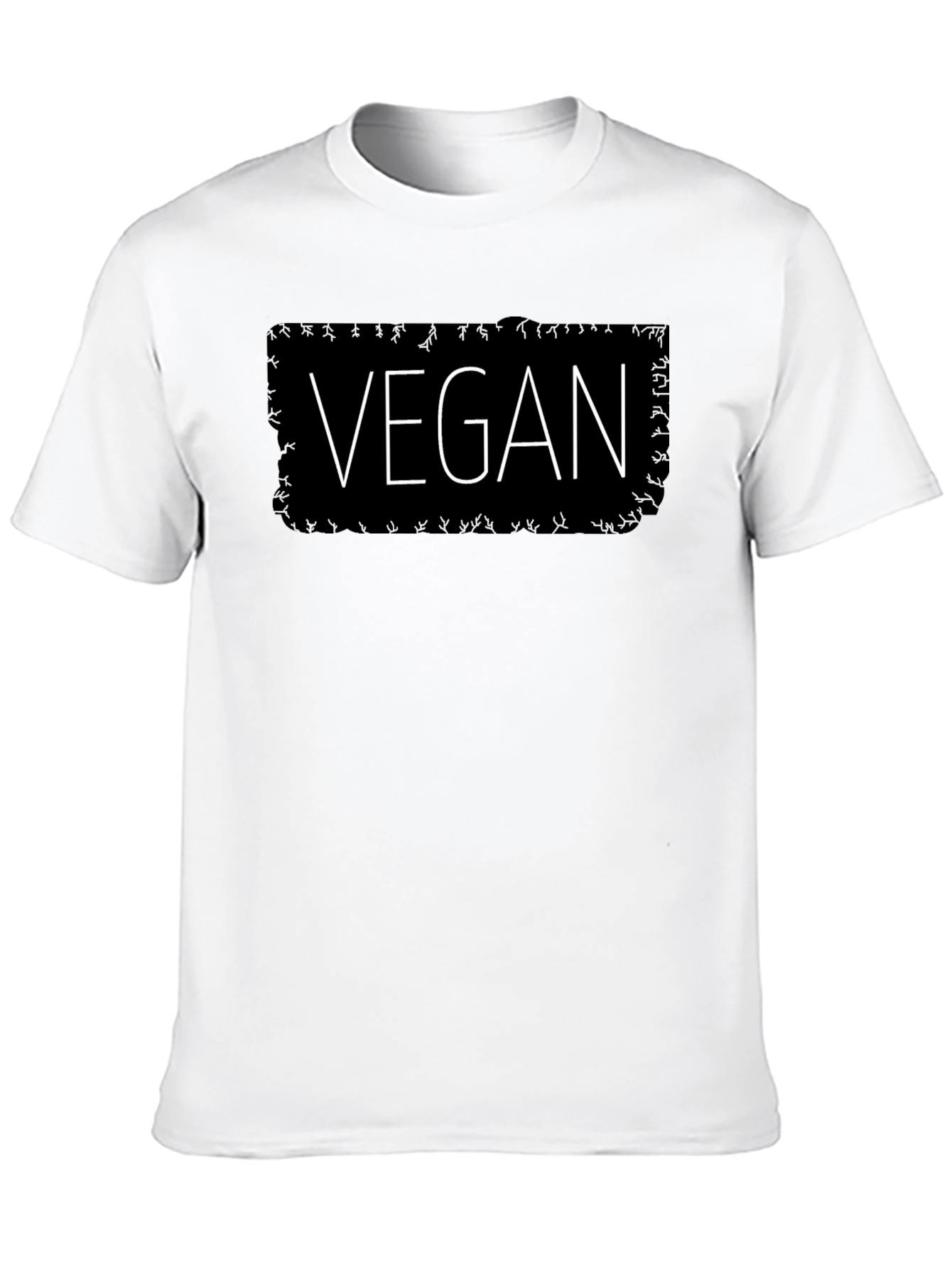 Vegan Statement T-Shirt - Classic Black Crew Neck Tee