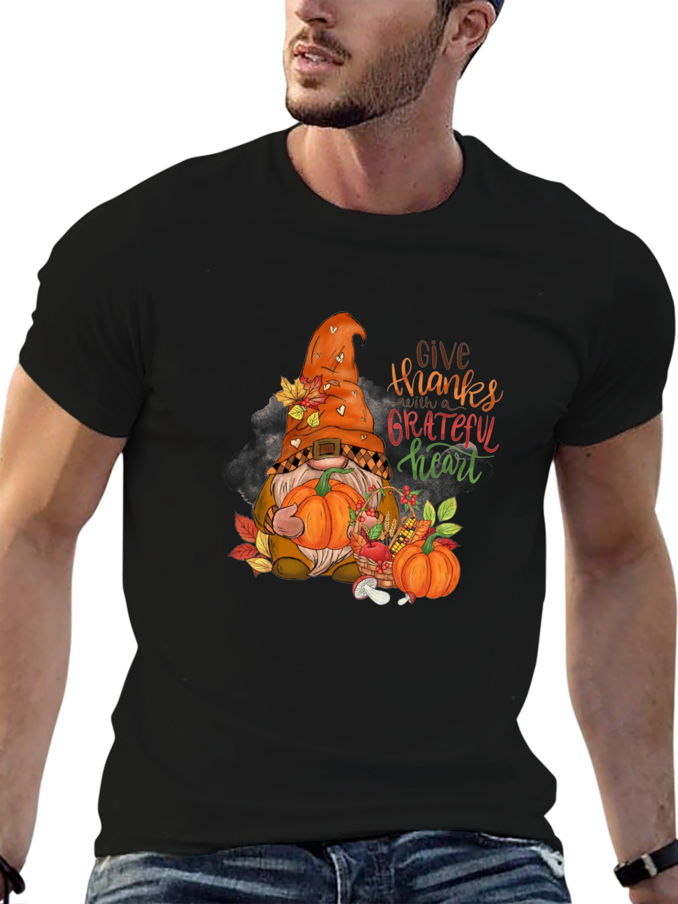 Give Thanks Gnome Graphic Tee