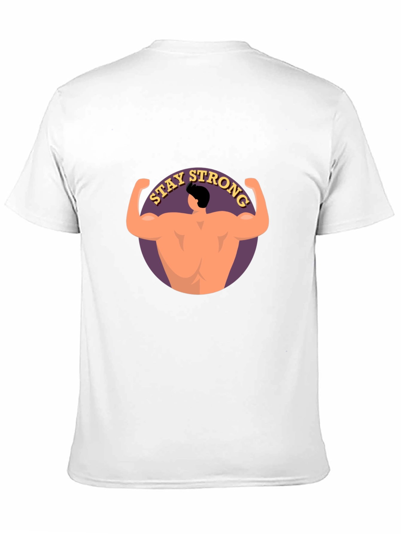 Stay Strong Graphic Print Black T-Shirt