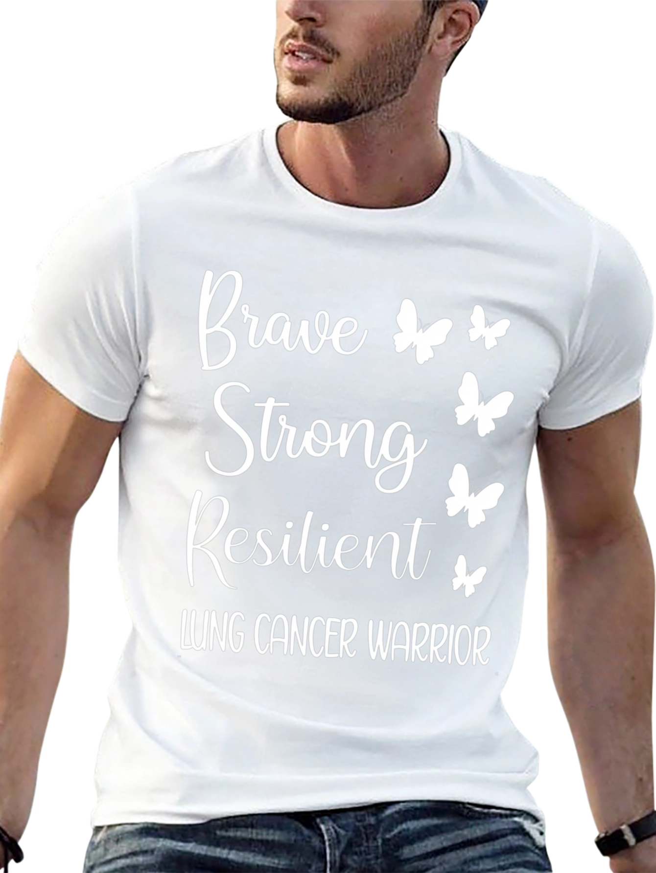 Brave Strong Resilient Lung Cancer Warrior T-Shirt
