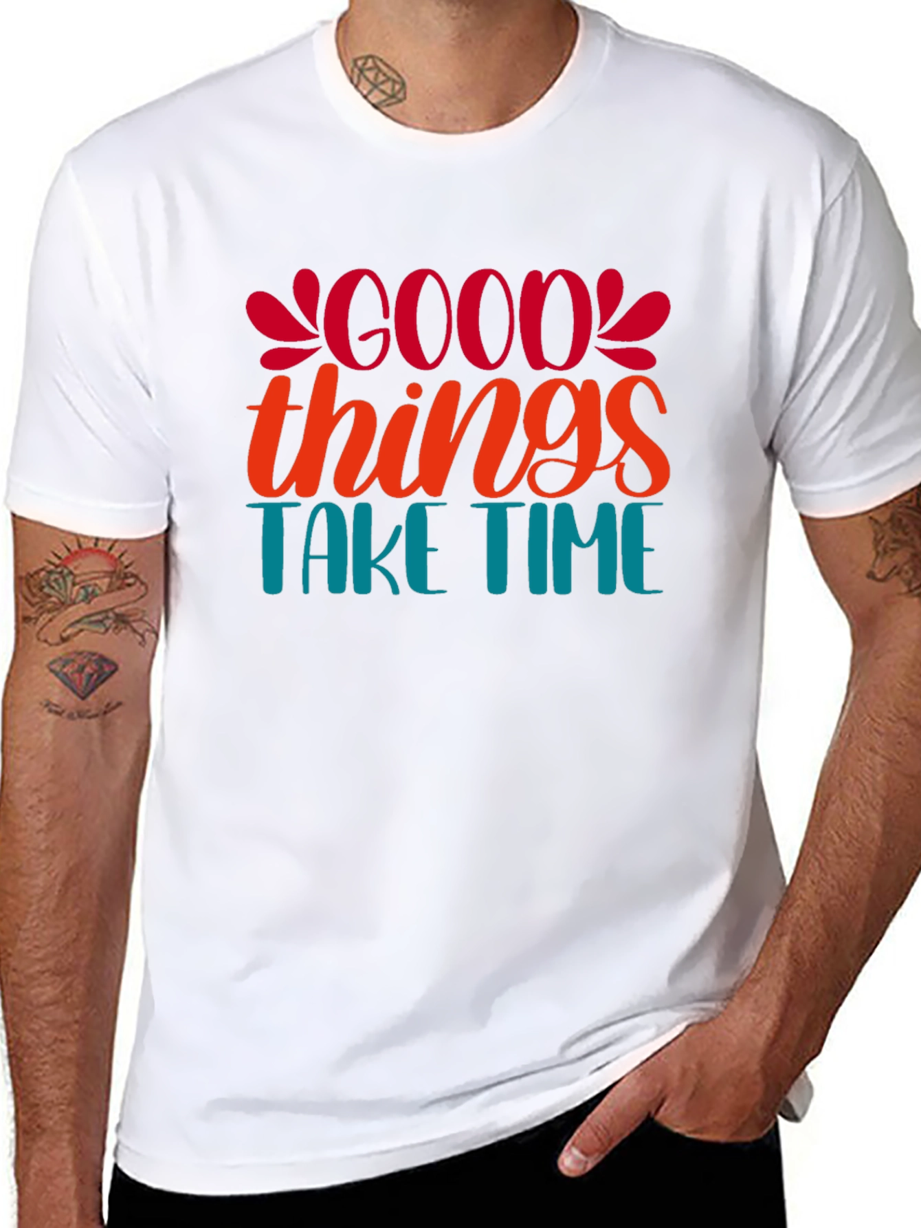 Good Things Take Time Black Graphic Tee