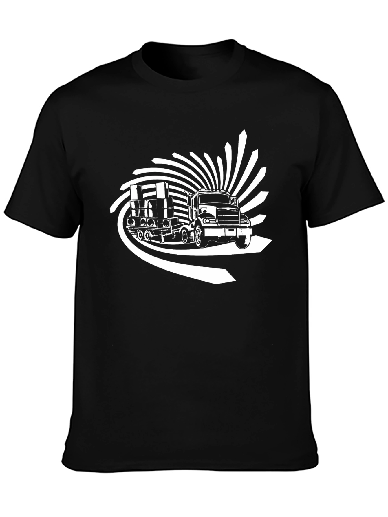 Trucker Black T-Shirt: Haul in Style!