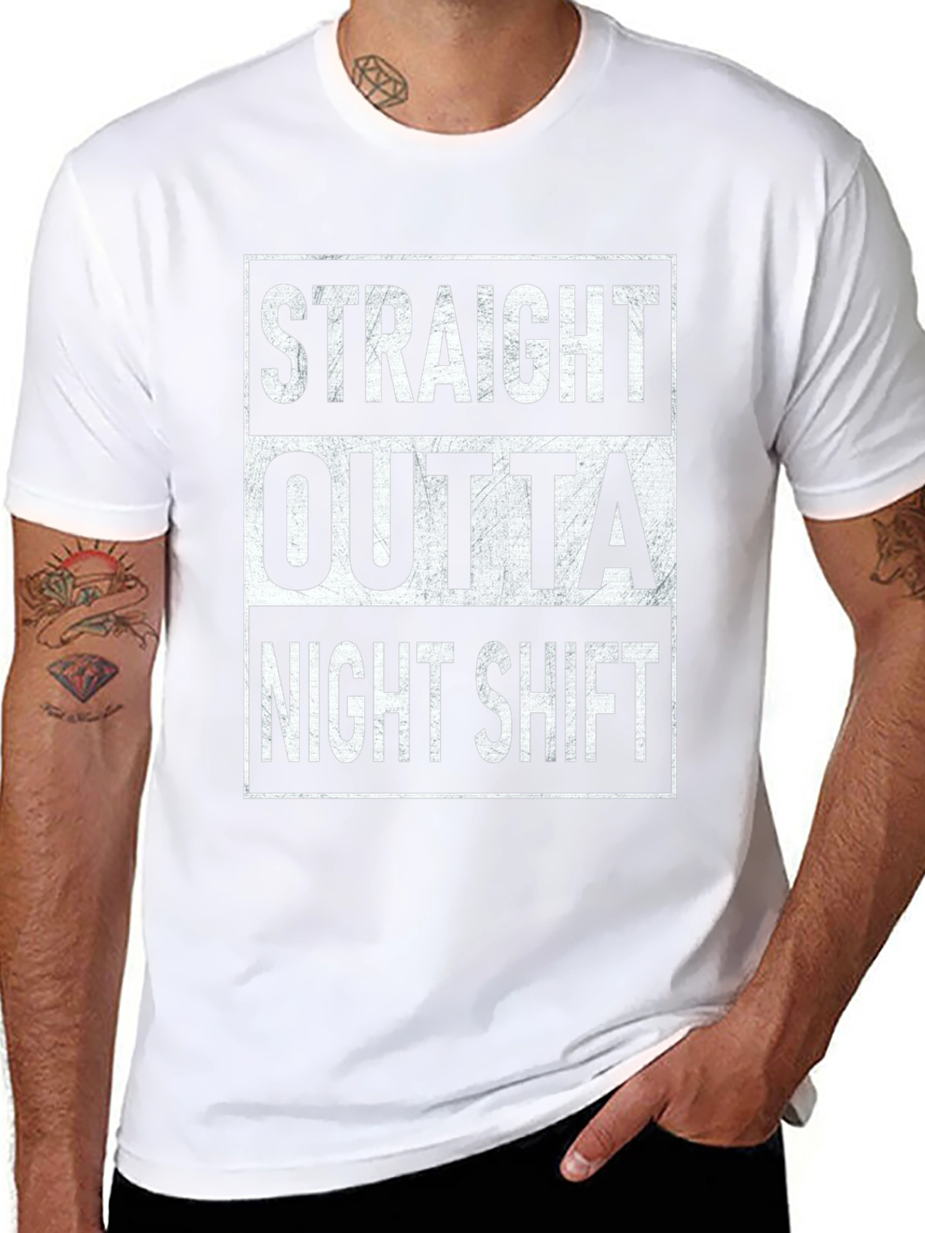 Straight Outta Night Shift Black T-Shirt