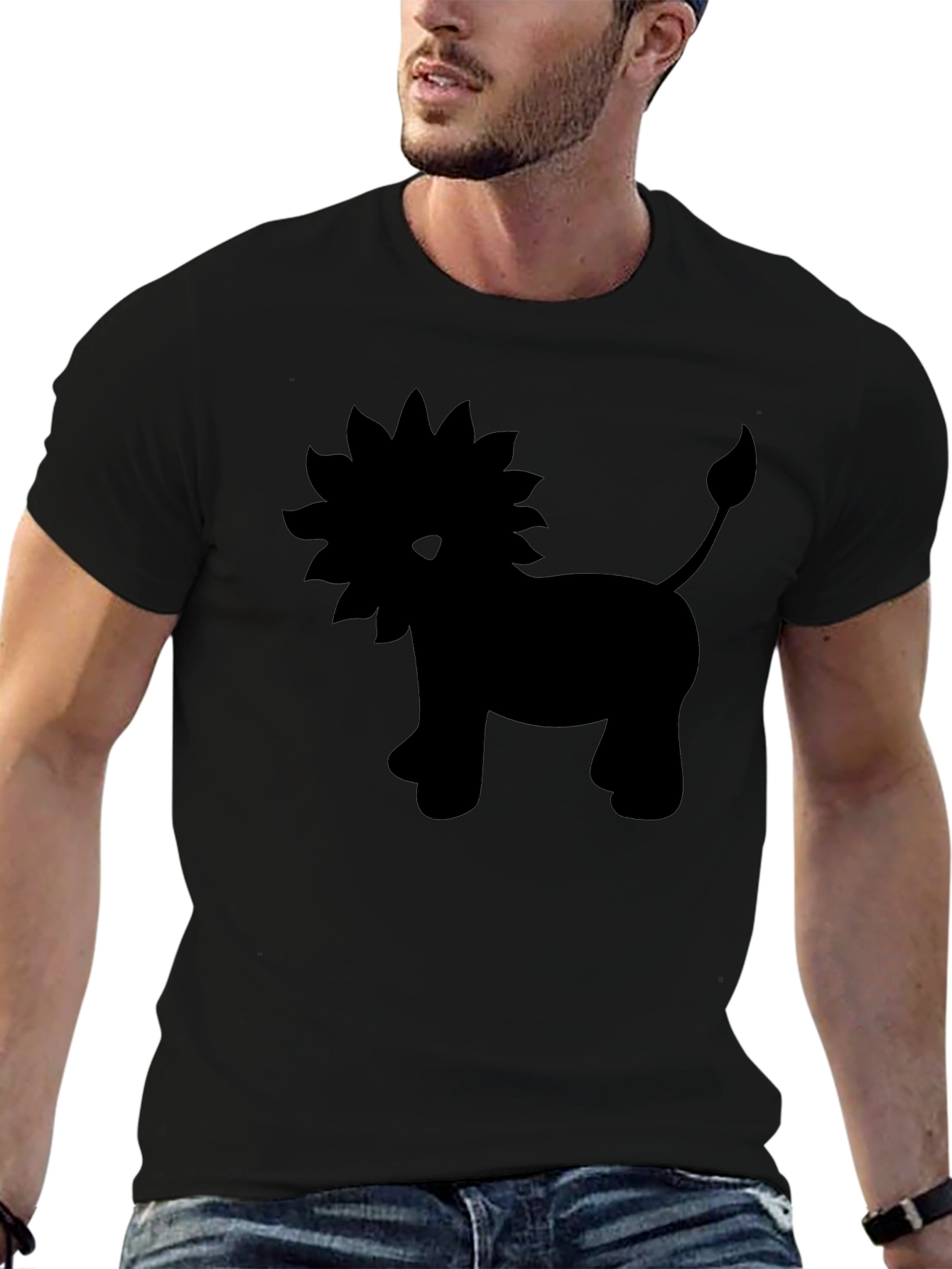 Black Lion Graphic Tee - Soft Cotton Blend