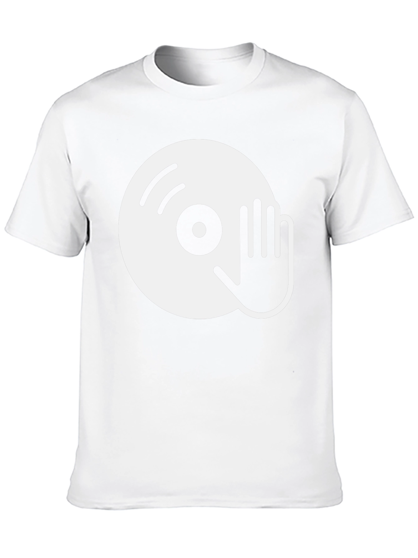 DJ Turntable Graphic Tee - Black Cotton