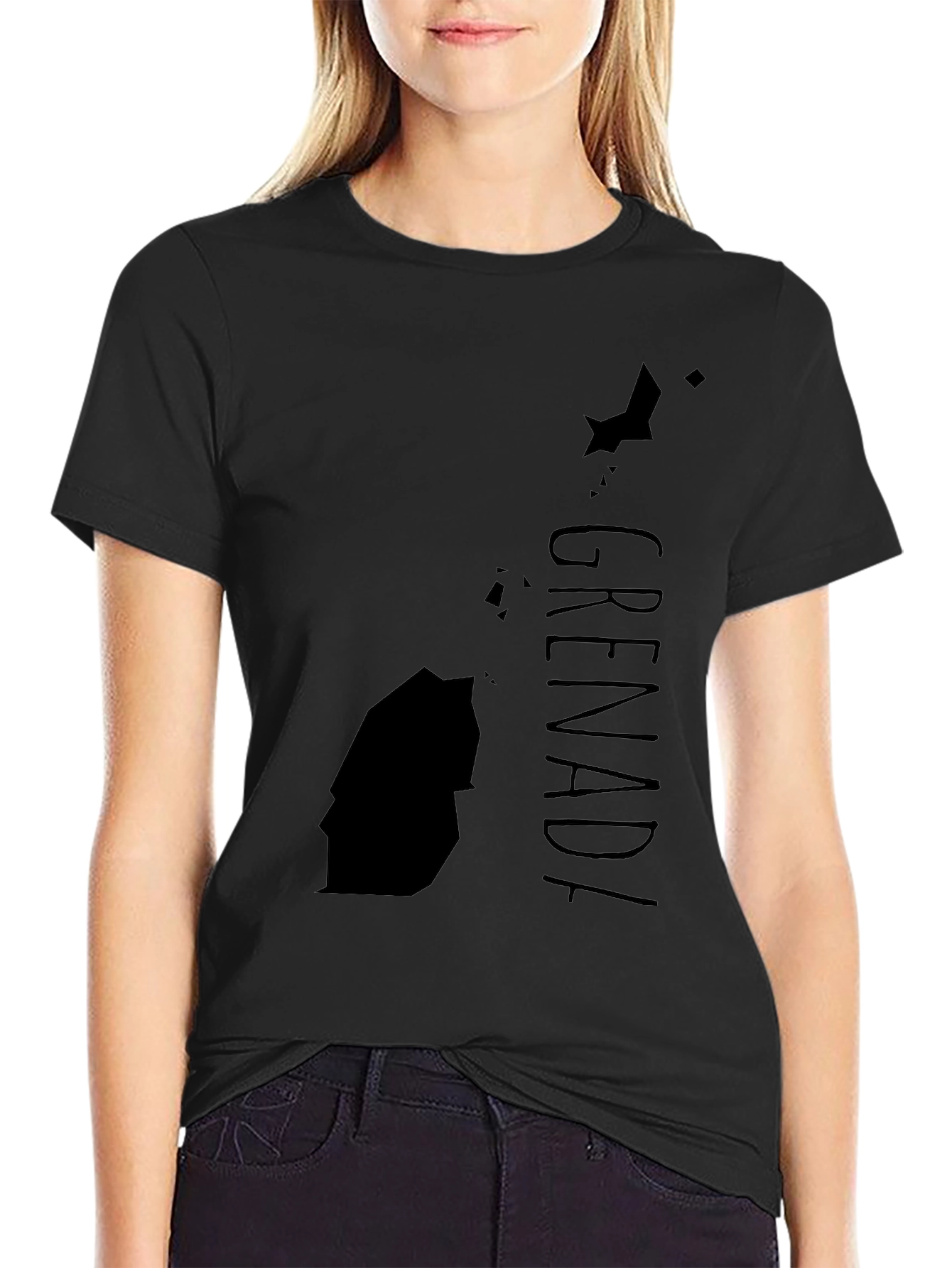 Grenada Map T-Shirt - Black Island Pride