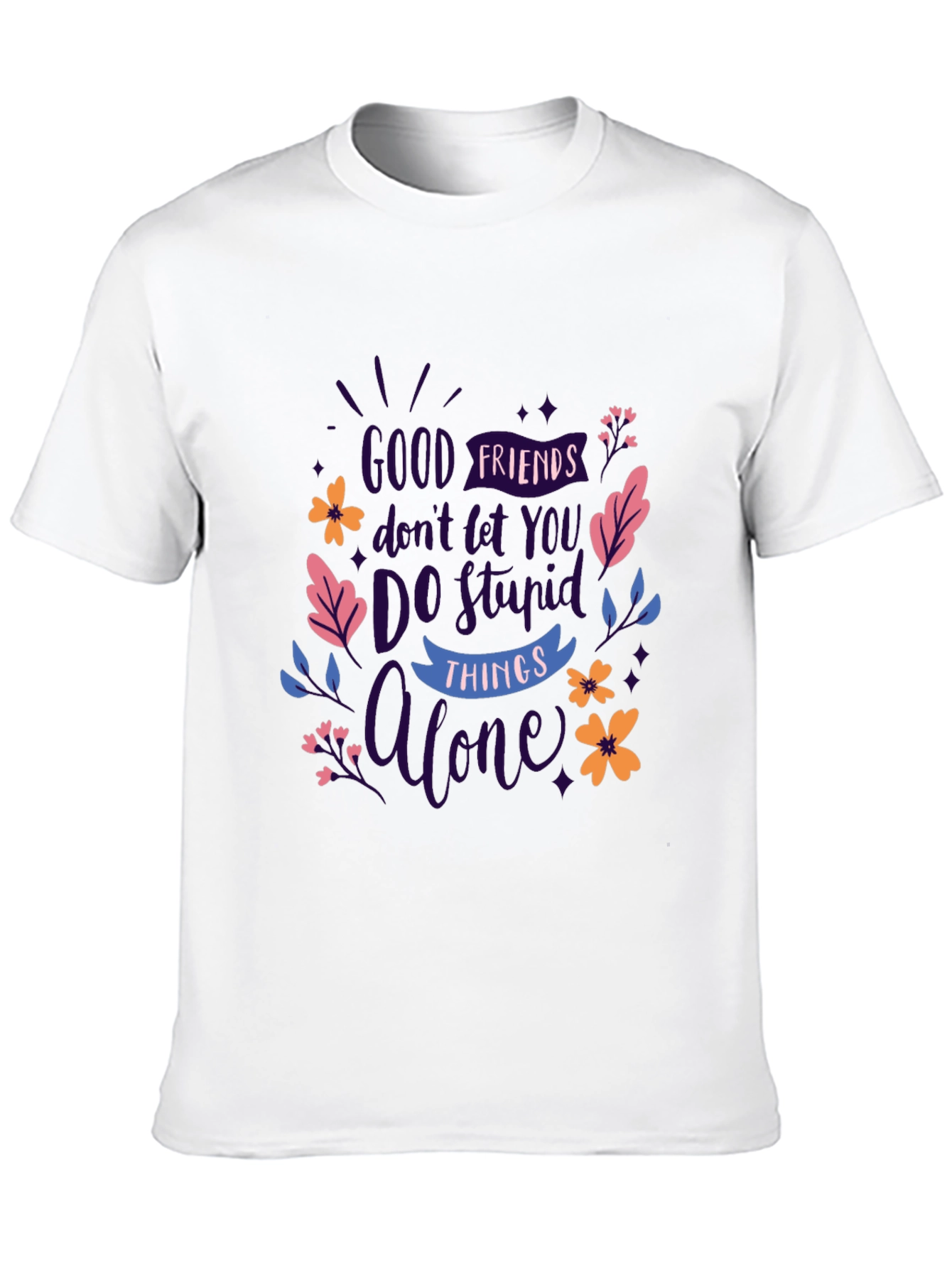 Good Friends Black Graphic Tee