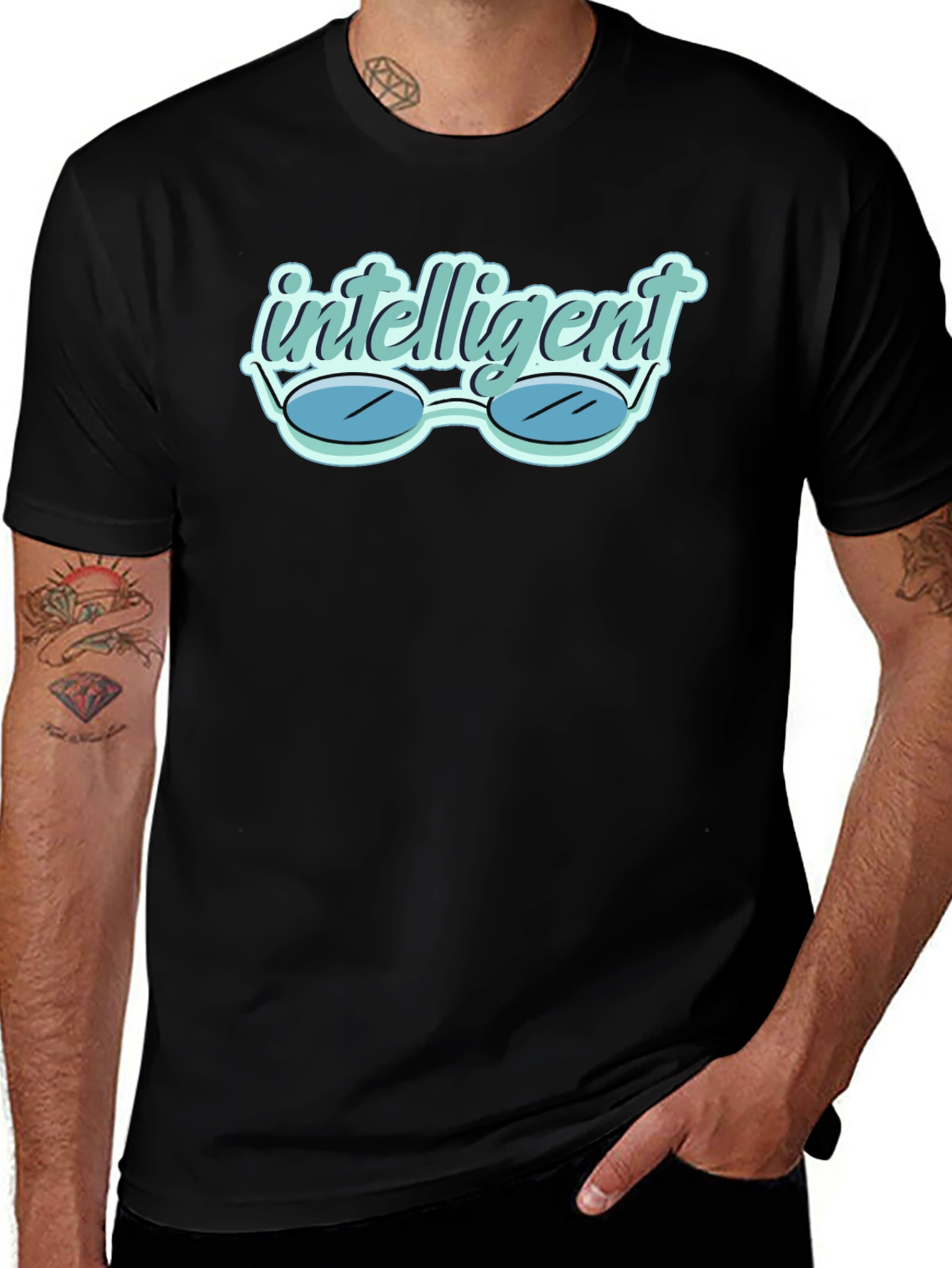 Intelligent Glasses Tee - Stylish & Clever Design