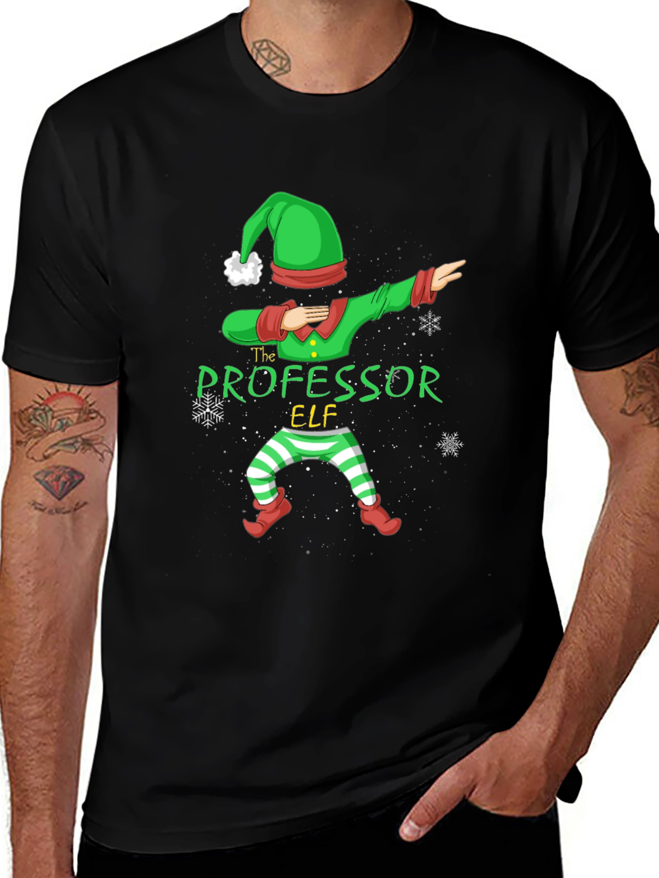 Professor Elf Dabbing T-Shirt - Christmas Holiday Tee
