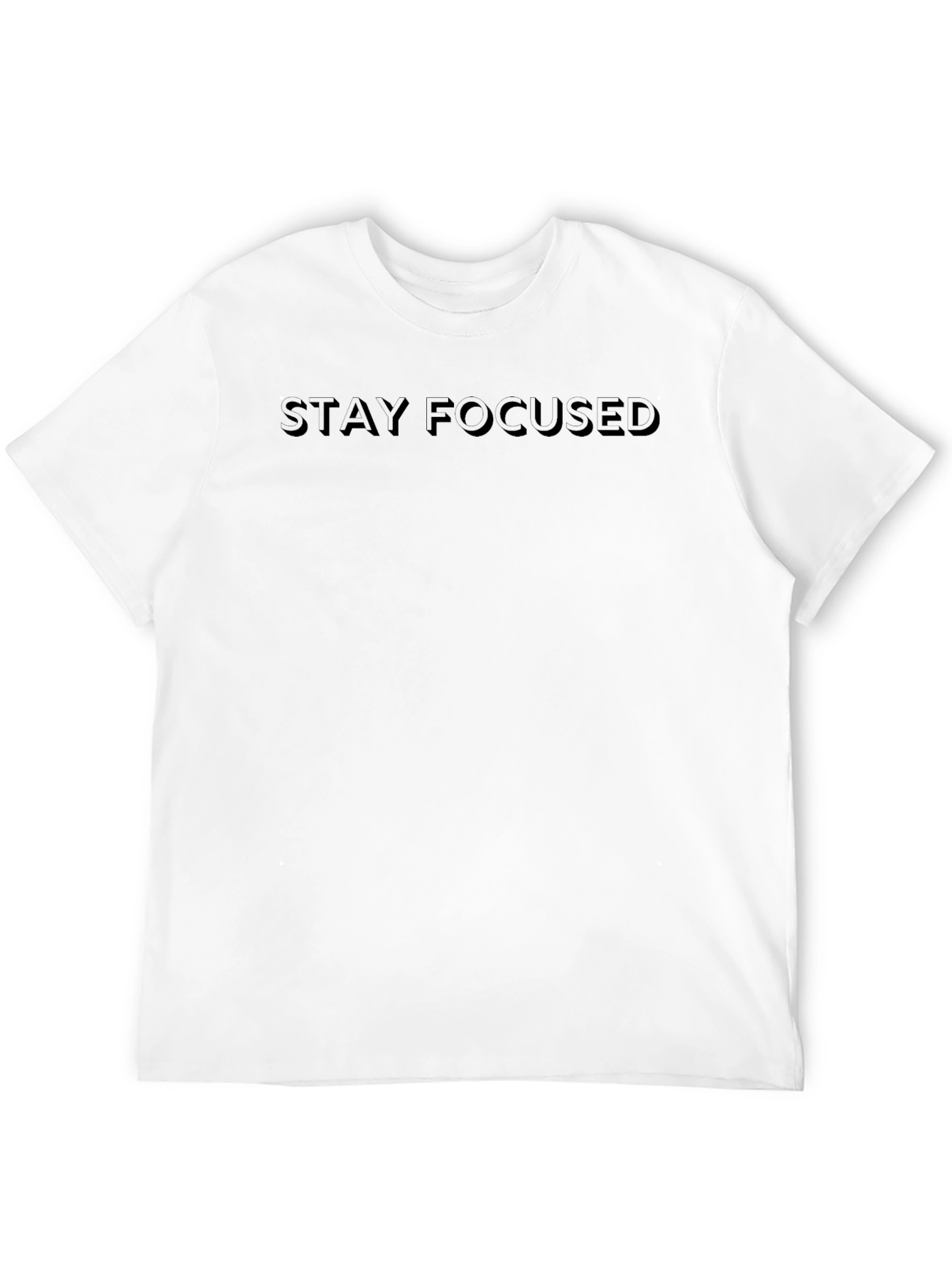 Stay Focused Black T-Shirt - Motivational Design