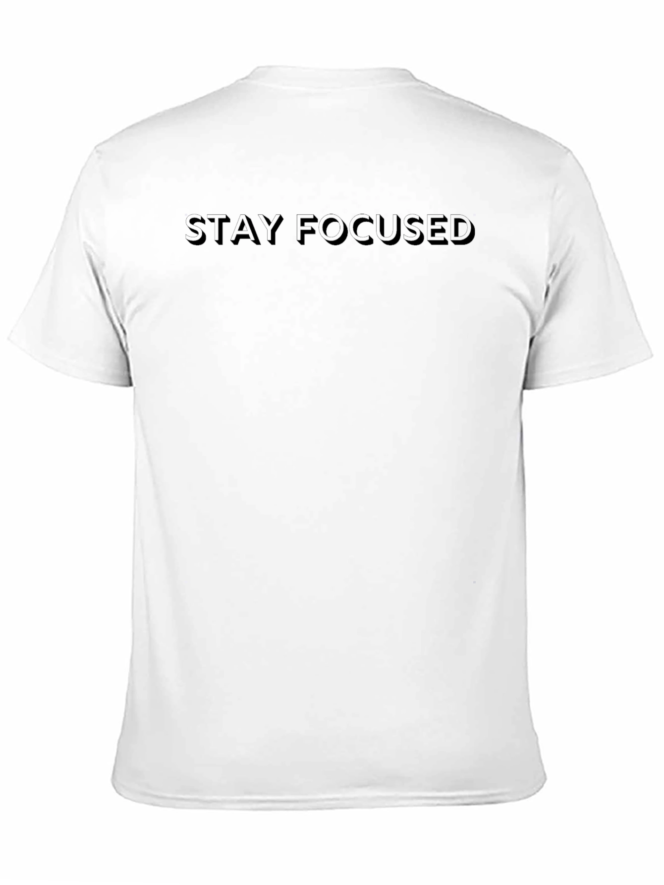 Stay Focused Black T-Shirt - Motivational Design