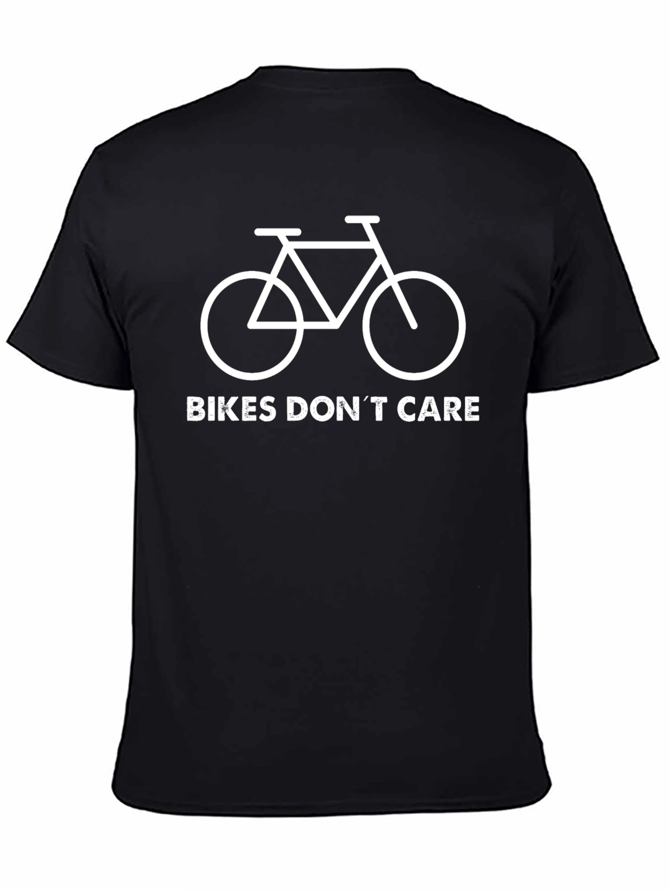Bikes Dont Care Graphic Tee - Black Cotton Blend