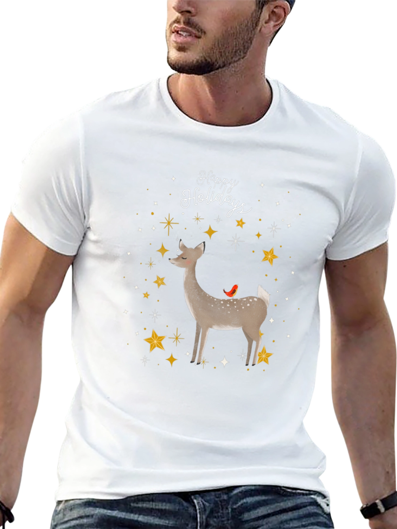 Festive Deer Holiday T-Shirt