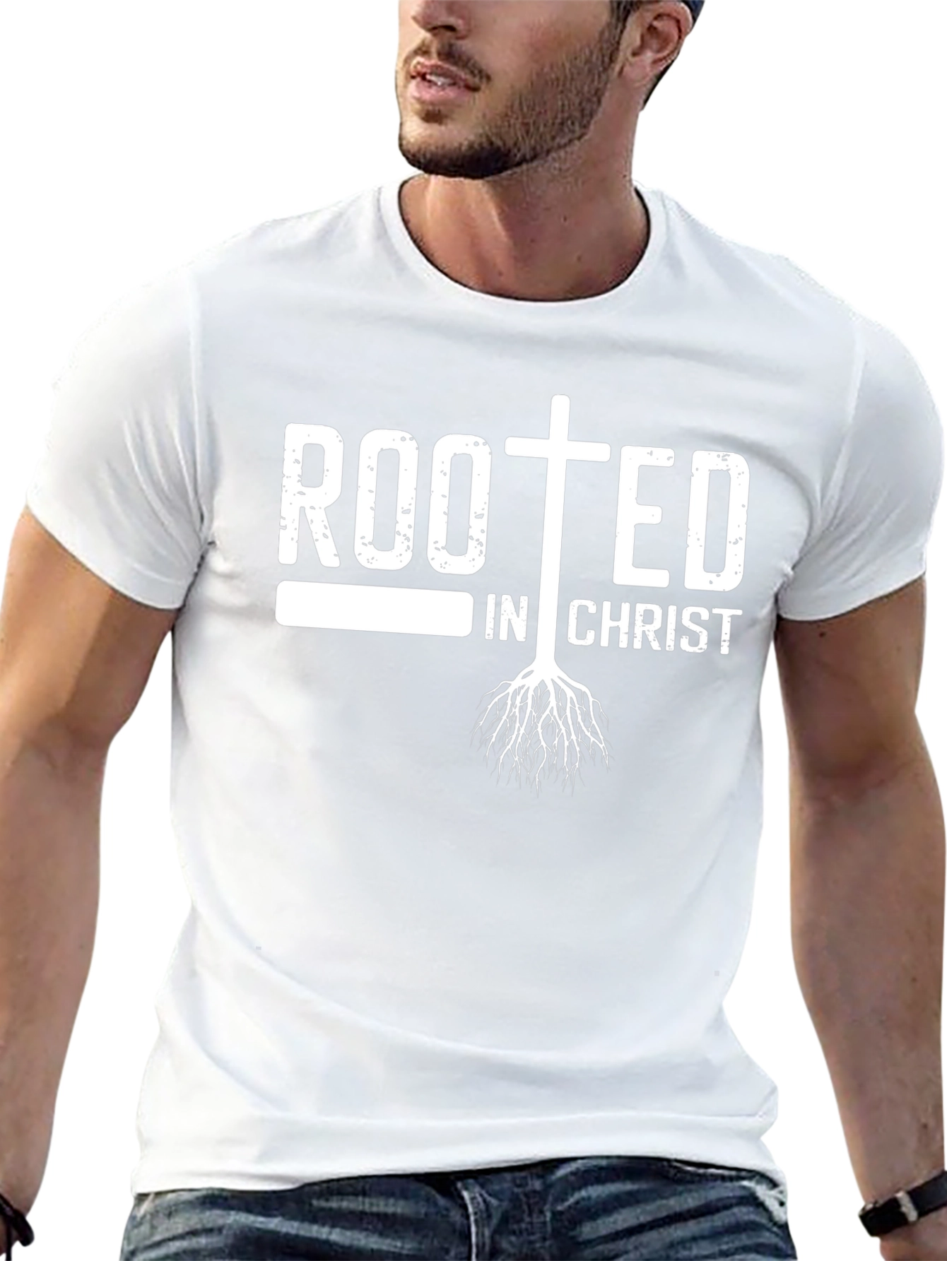 Rooted In Christ Graphic Tee - Religious Apparel