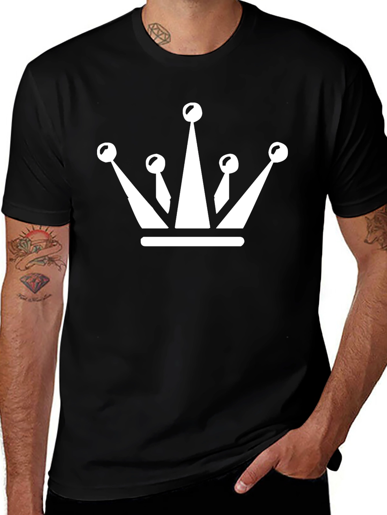 Crown Graphic T-Shirt - Black