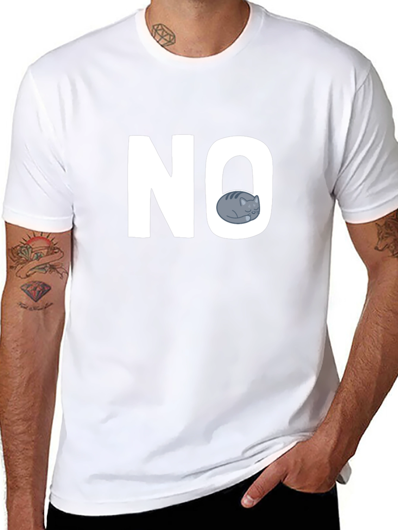 NO Cat Graphic T-Shirt - Unisex Casual Tee