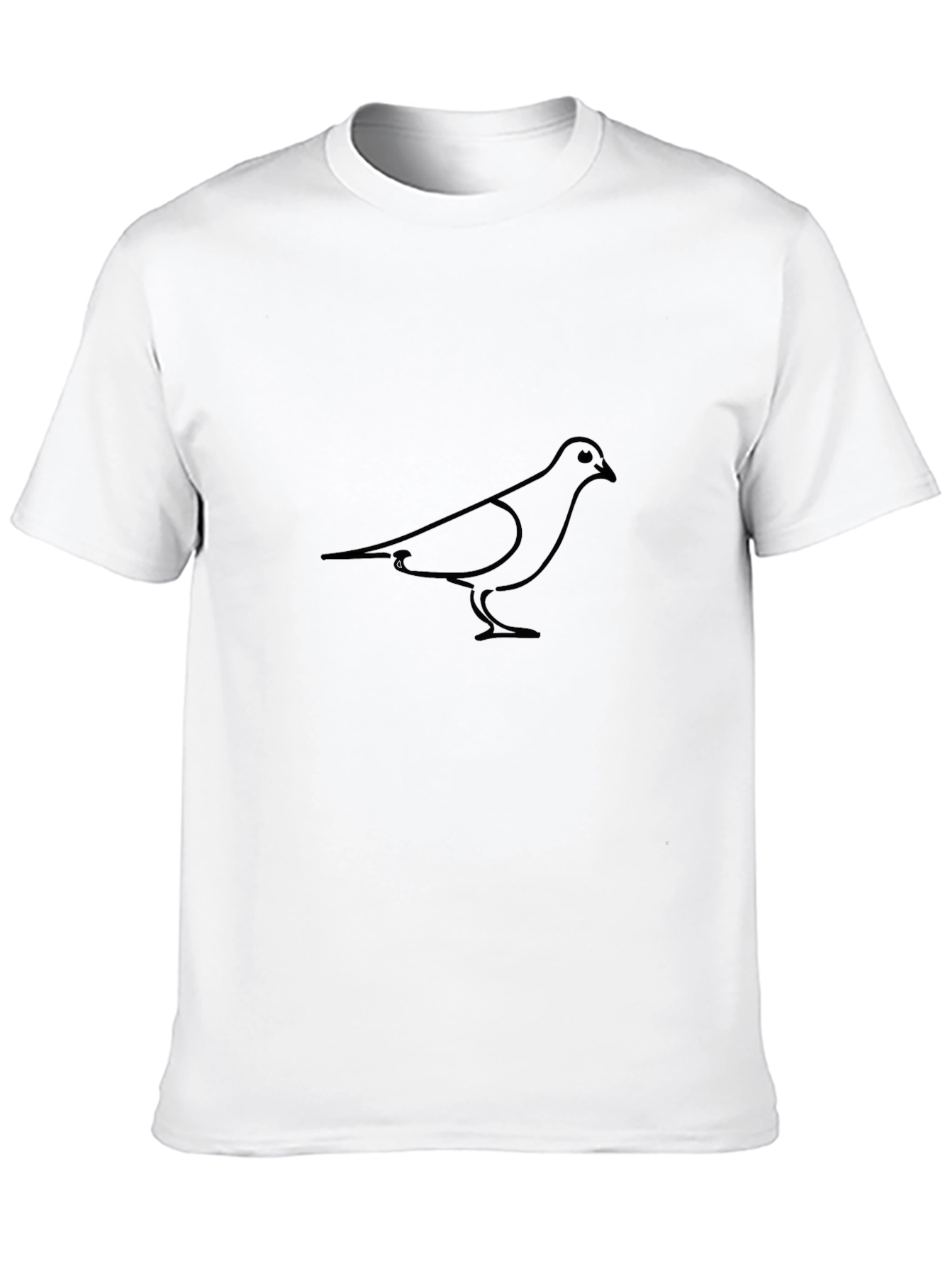 Pigeon Graphic Tee - Black Casual Style
