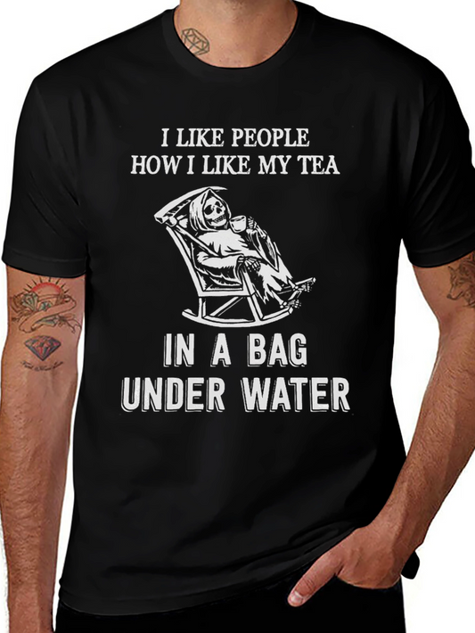 Grim Reaper Tea T-Shirt - Funny Dark Humor Graphic Tee