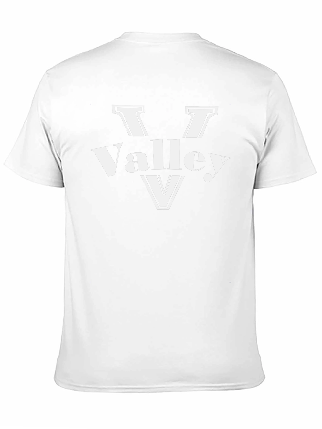 Valley Black T-Shirt with White Graphic Print