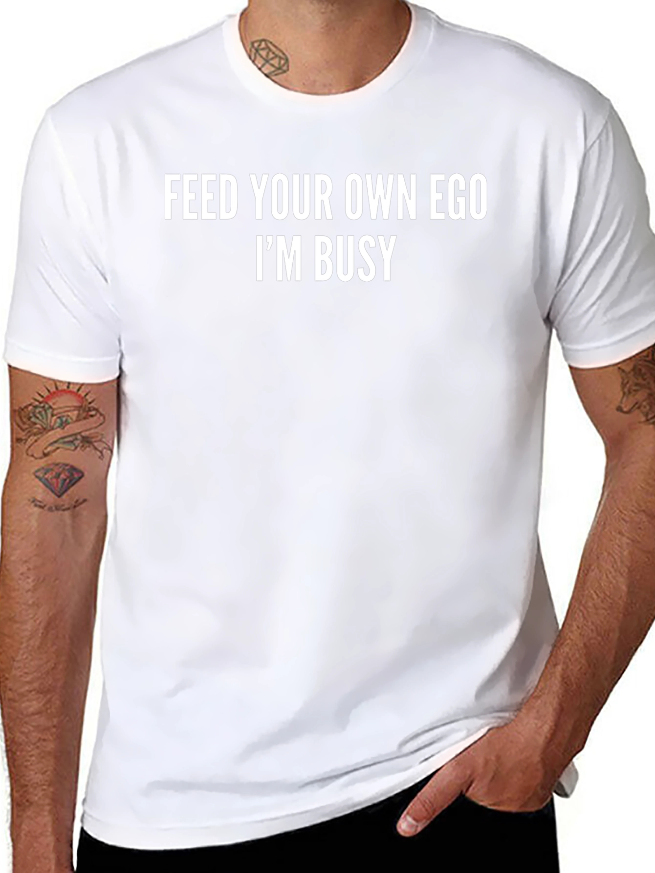 Feed Your Own Ego T-Shirt - Black Cotton