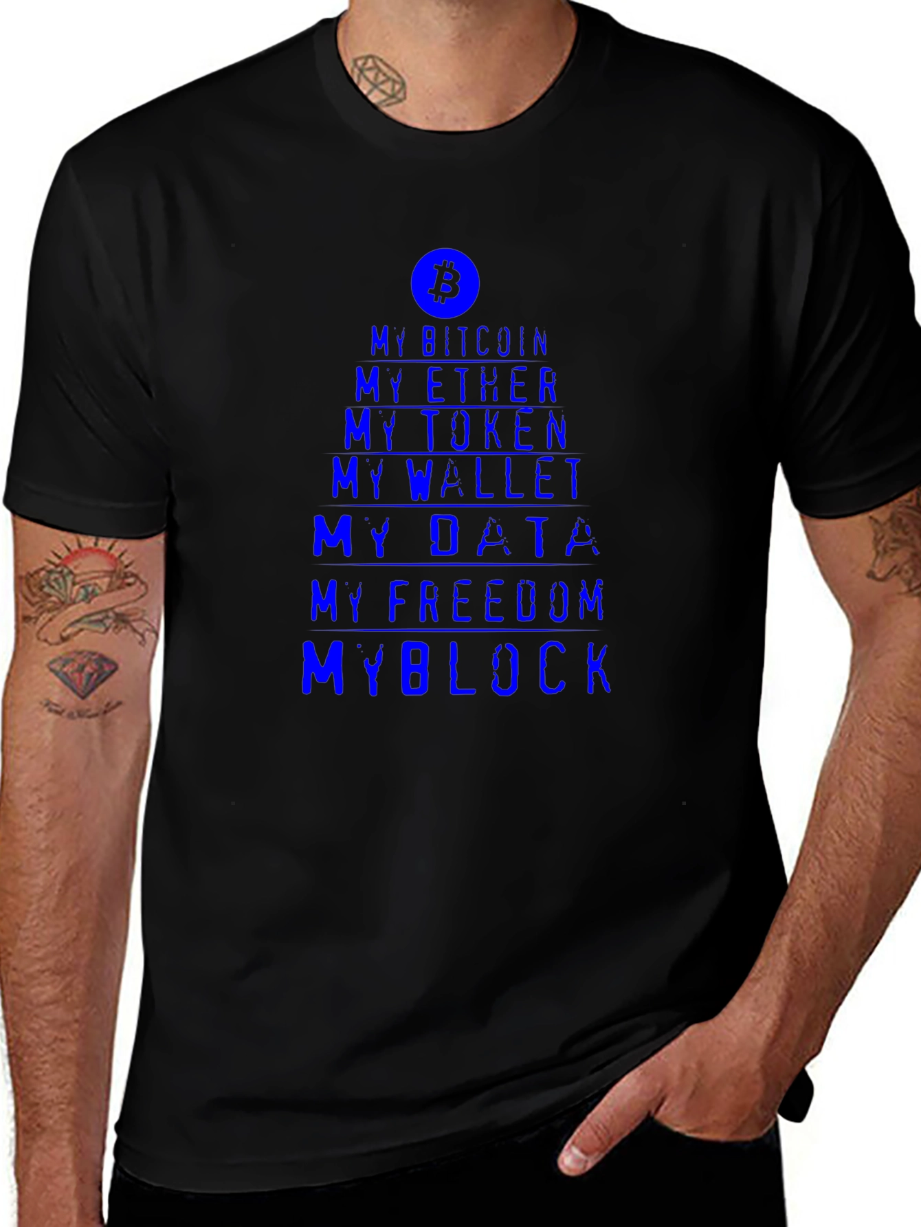 Crypto Enthusiast Tee - My Bitcoin My Block T-Shirt
