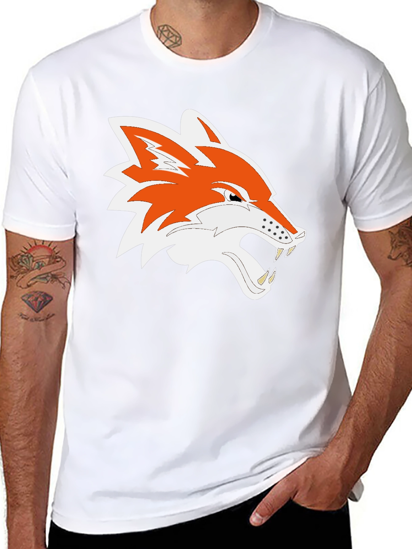 Mens Black Fox Graphic Tee