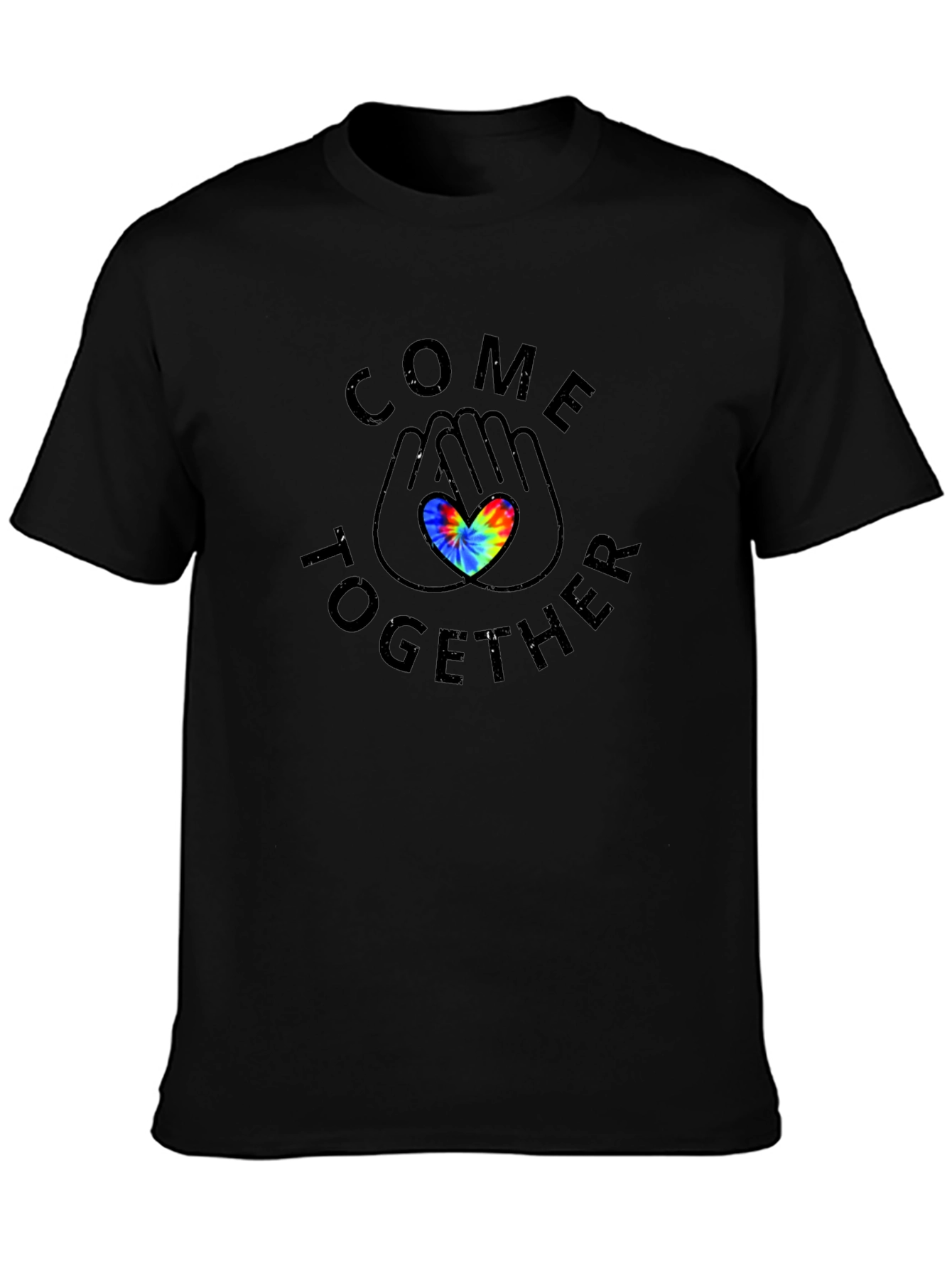 Come Together Tie-Dye Heart Graphic Tee