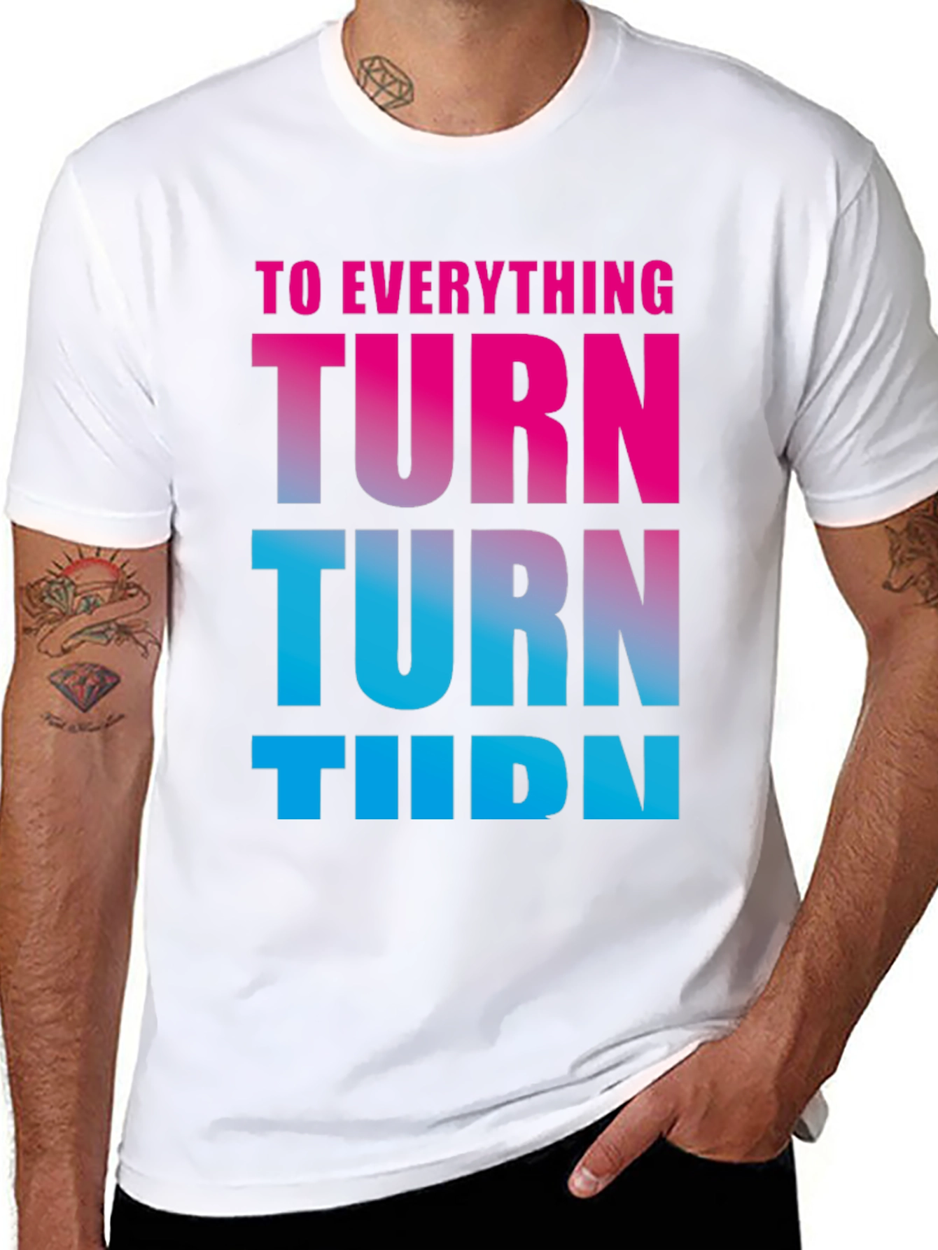 Turn! Turn! Turn! Gradient Tee