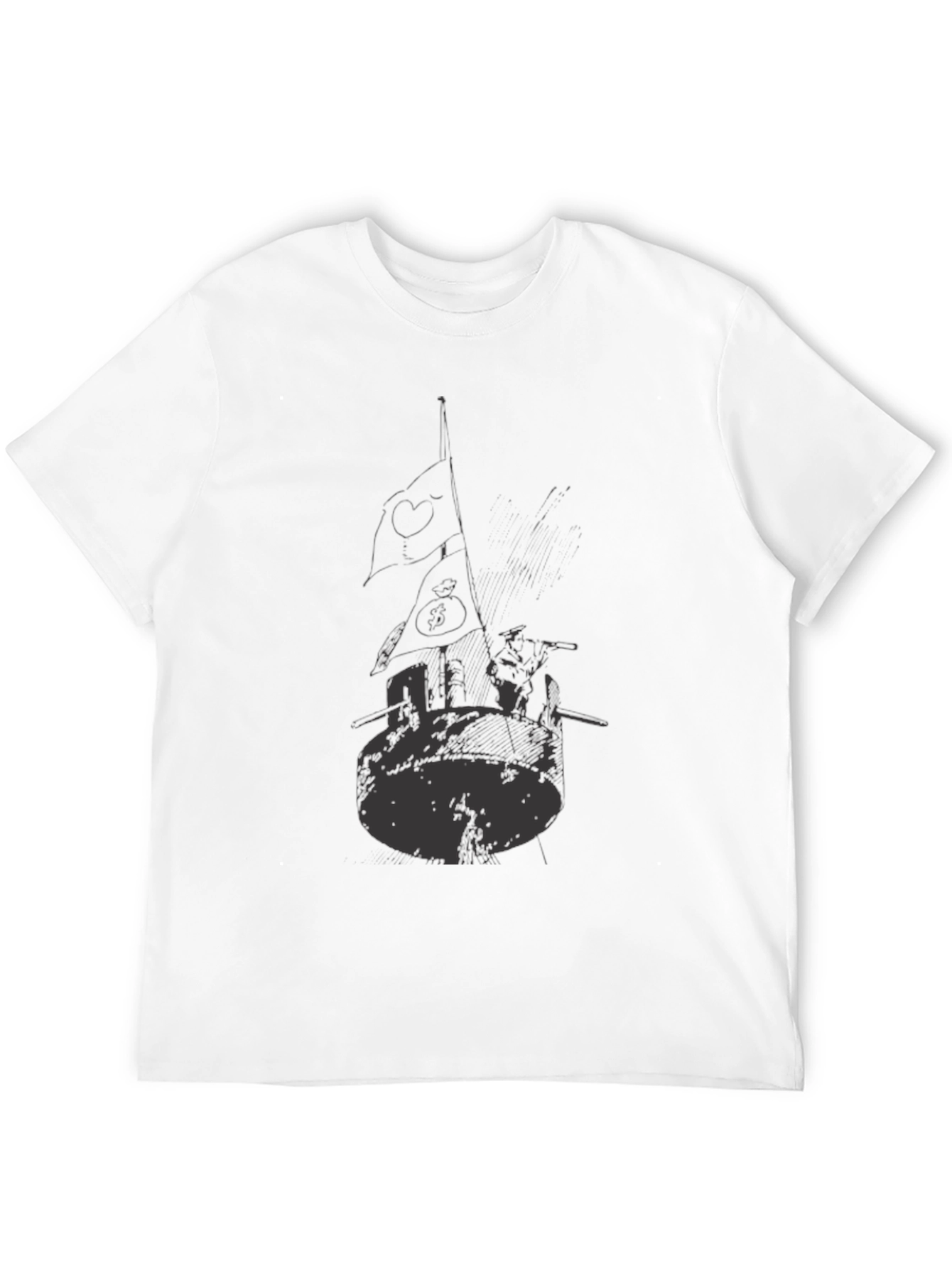 Black Graphic Tee - Unique Artistic Design