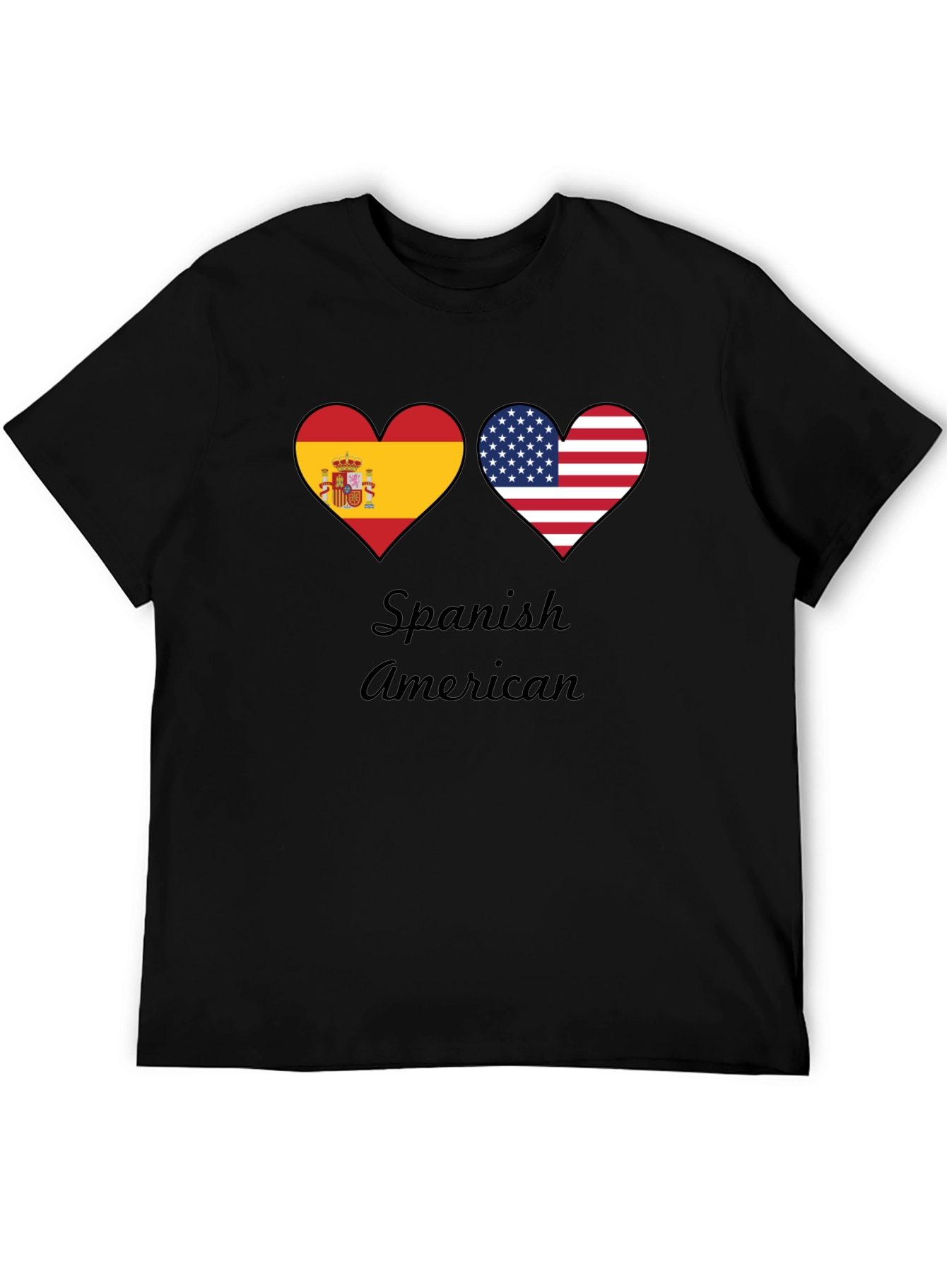 Spanish American Flag Heart T-Shirt