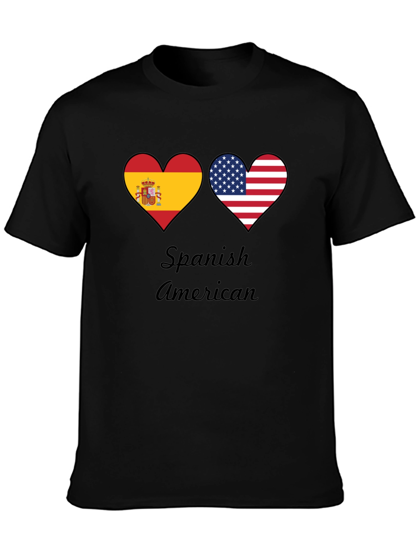 Spanish American Flag Heart T-Shirt