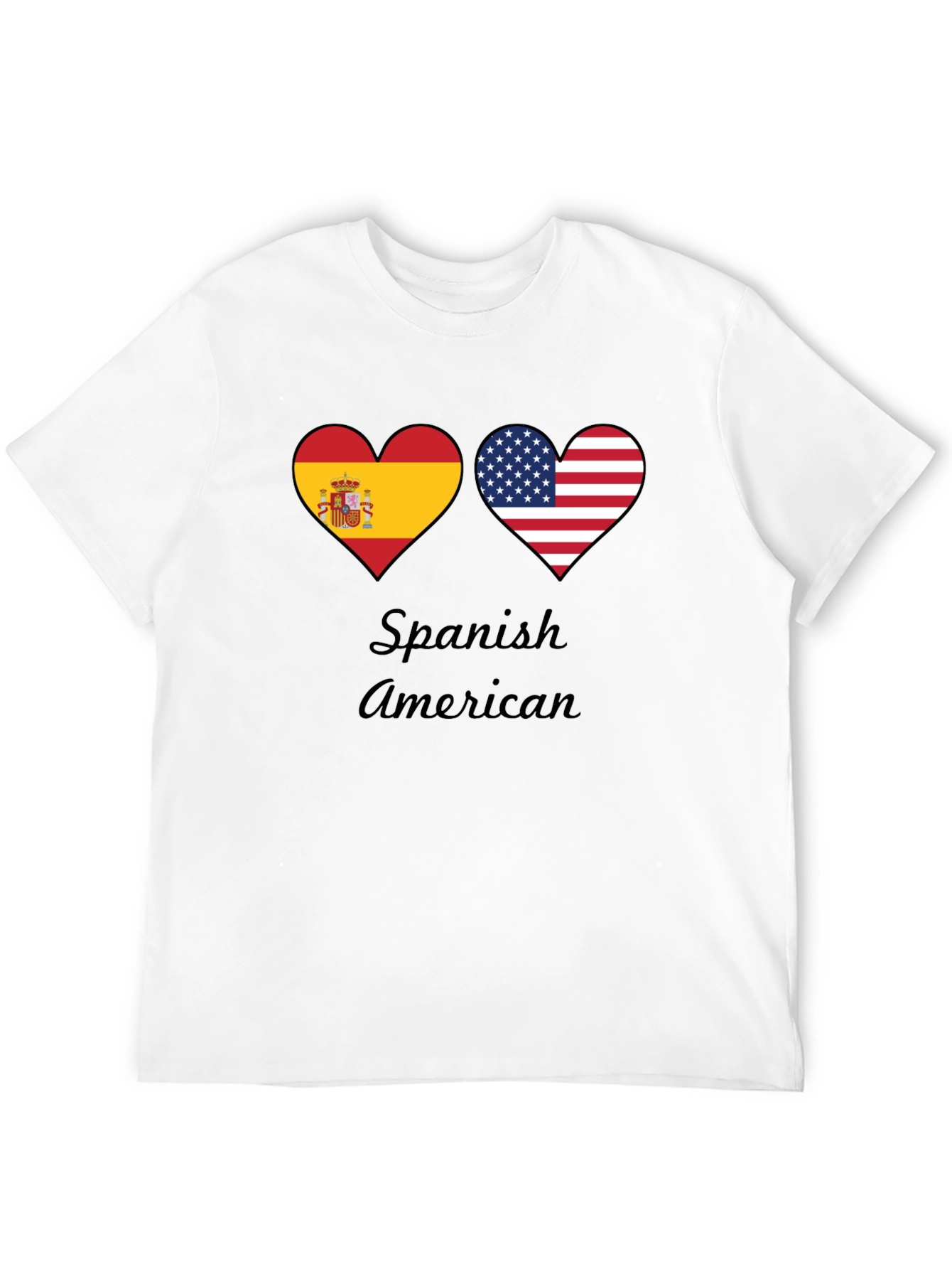Spanish American Flag Heart T-Shirt