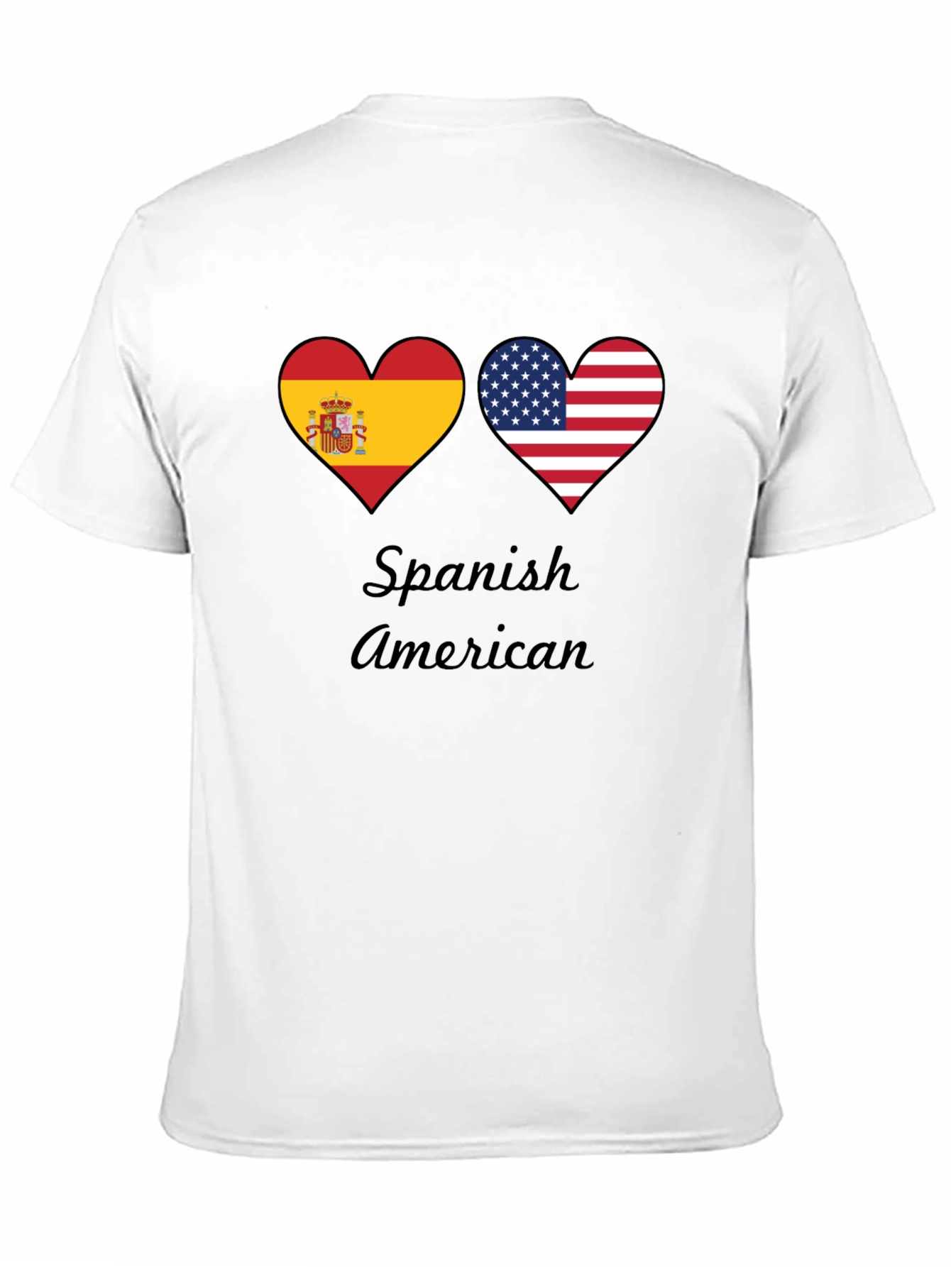 Spanish American Flag Heart T-Shirt