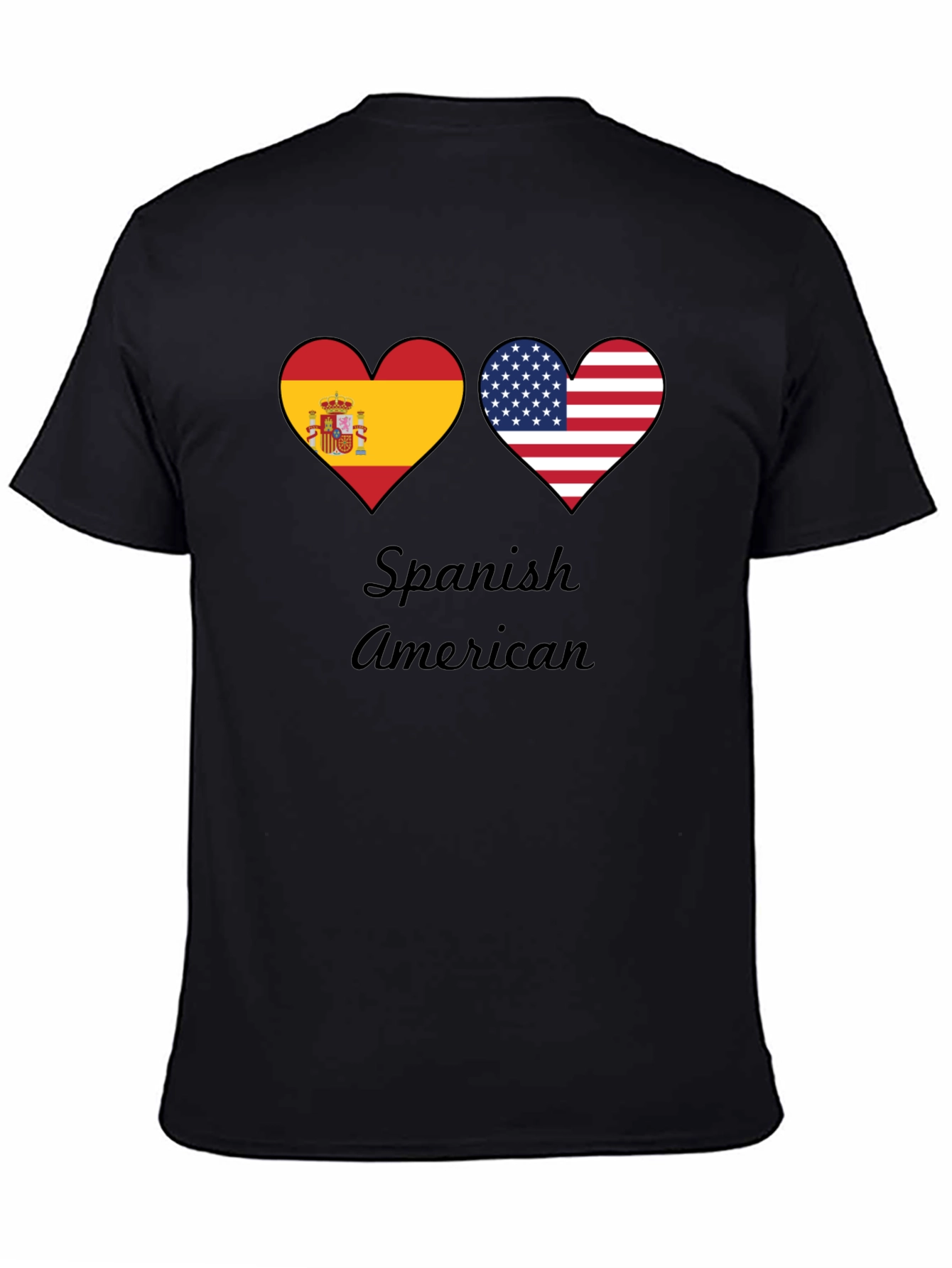 Spanish American Flag Heart T-Shirt