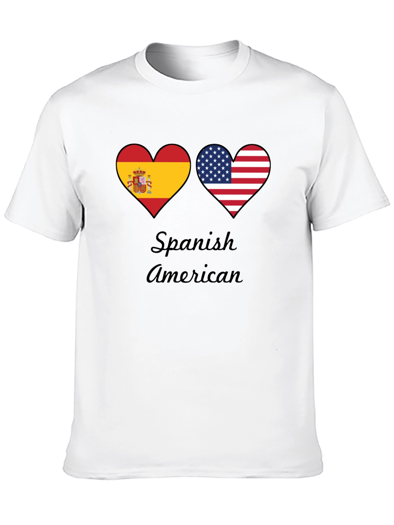 Spanish American Flag Heart T-Shirt
