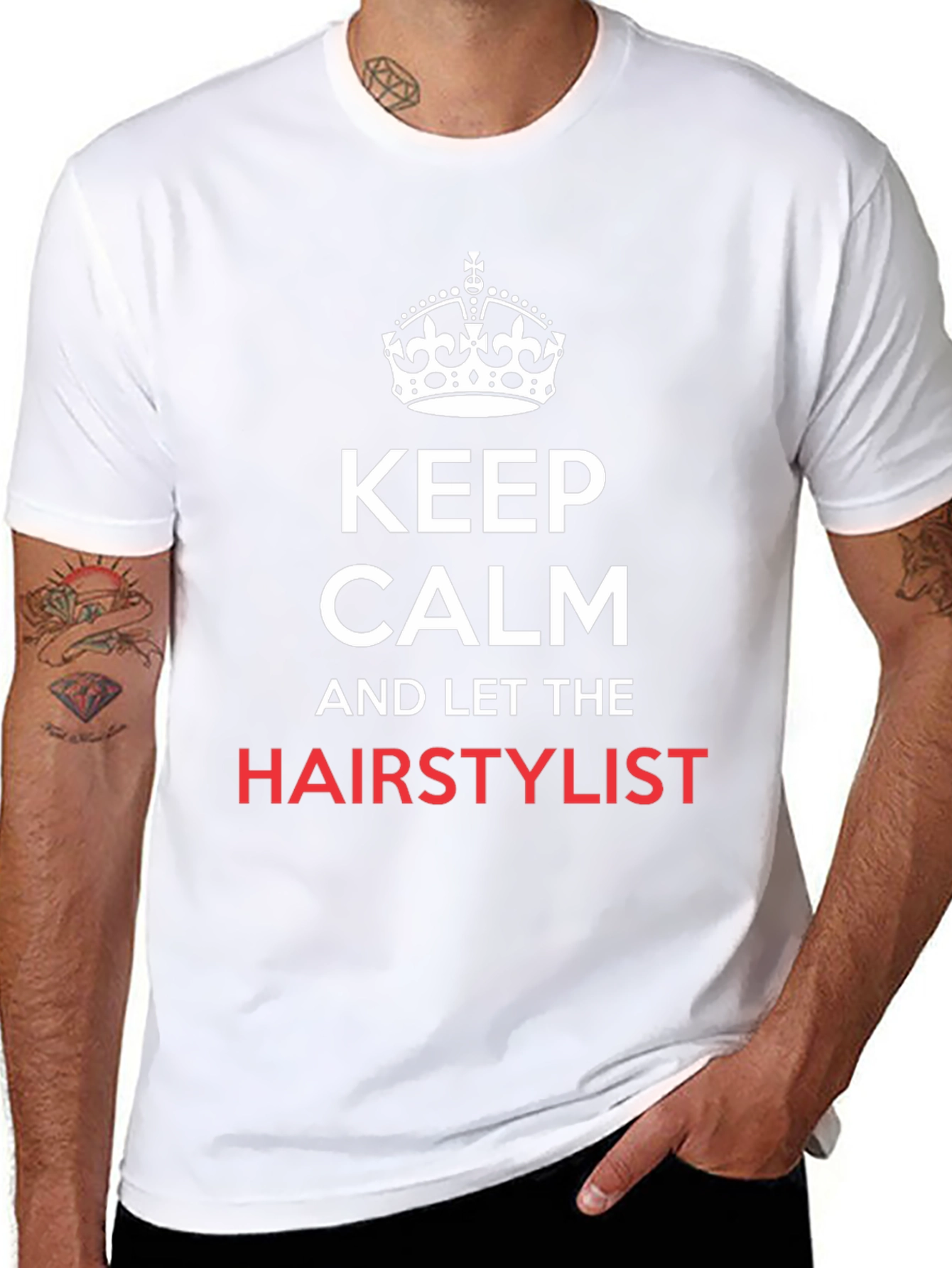 Keep Calm Hair Stylist T-Shirt - Black
