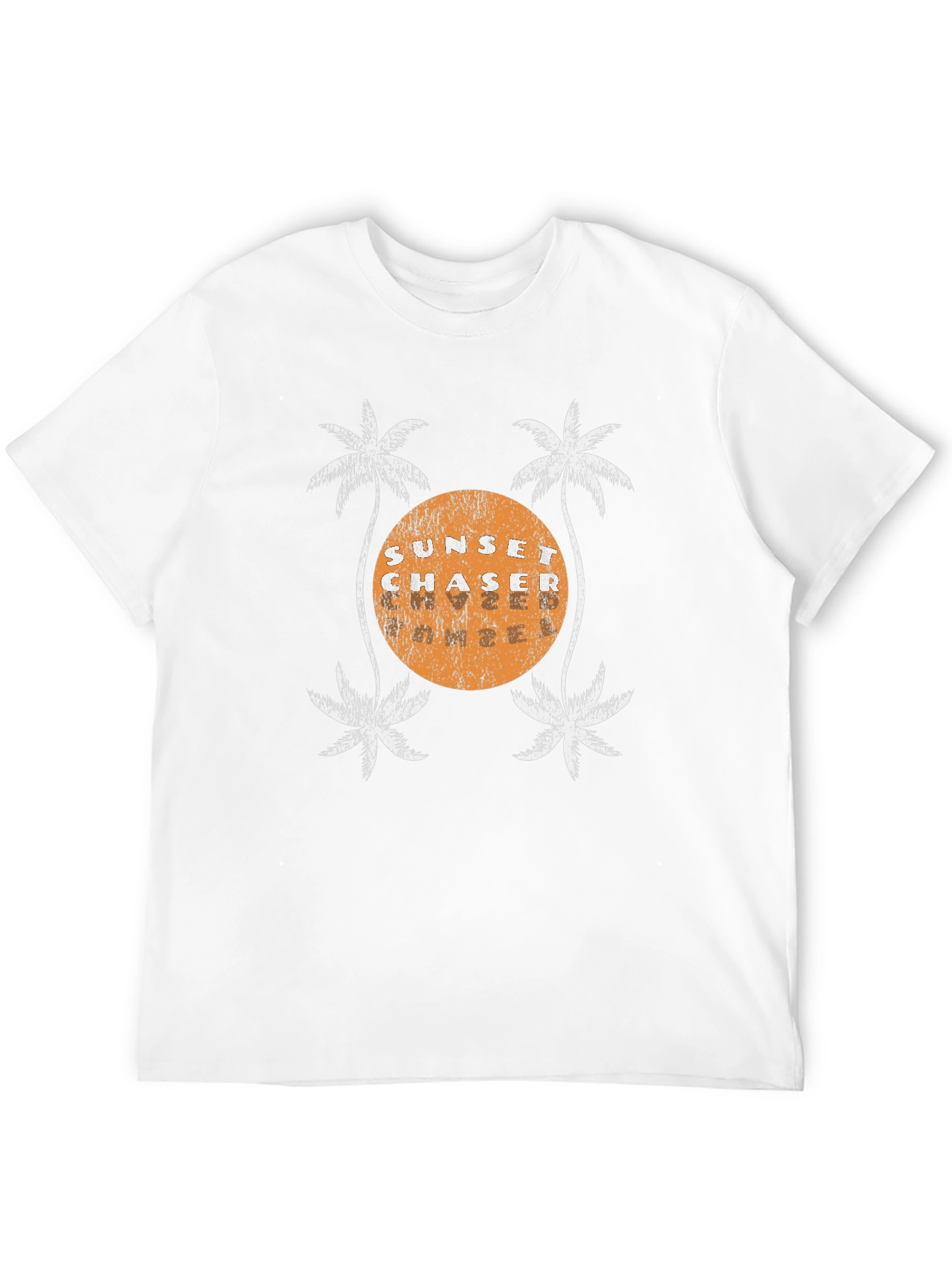 Sunset Chaser Graphic Tee - Tropical Palm Tree Design
