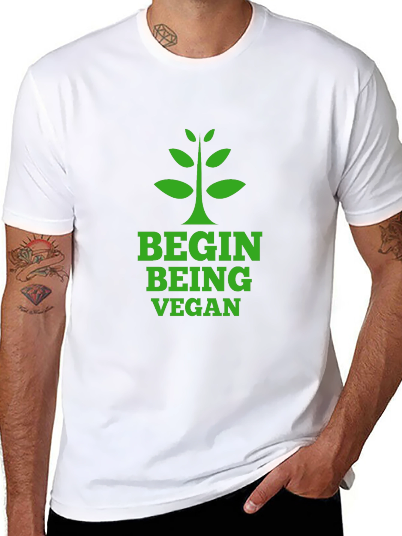 Begin Being Vegan Graphic T-Shirt