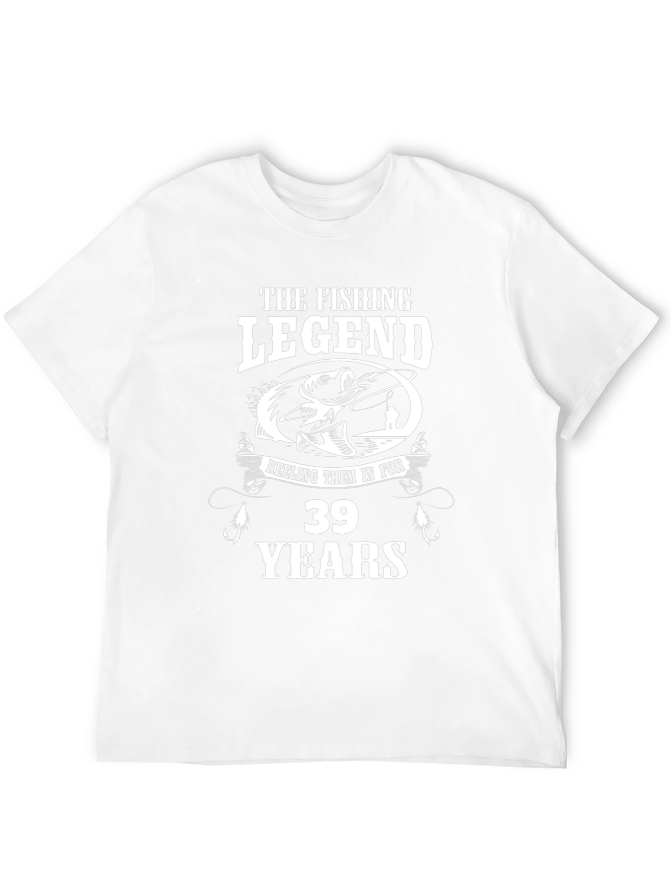 Fishing Legend 39 Years Black Graphic Tee