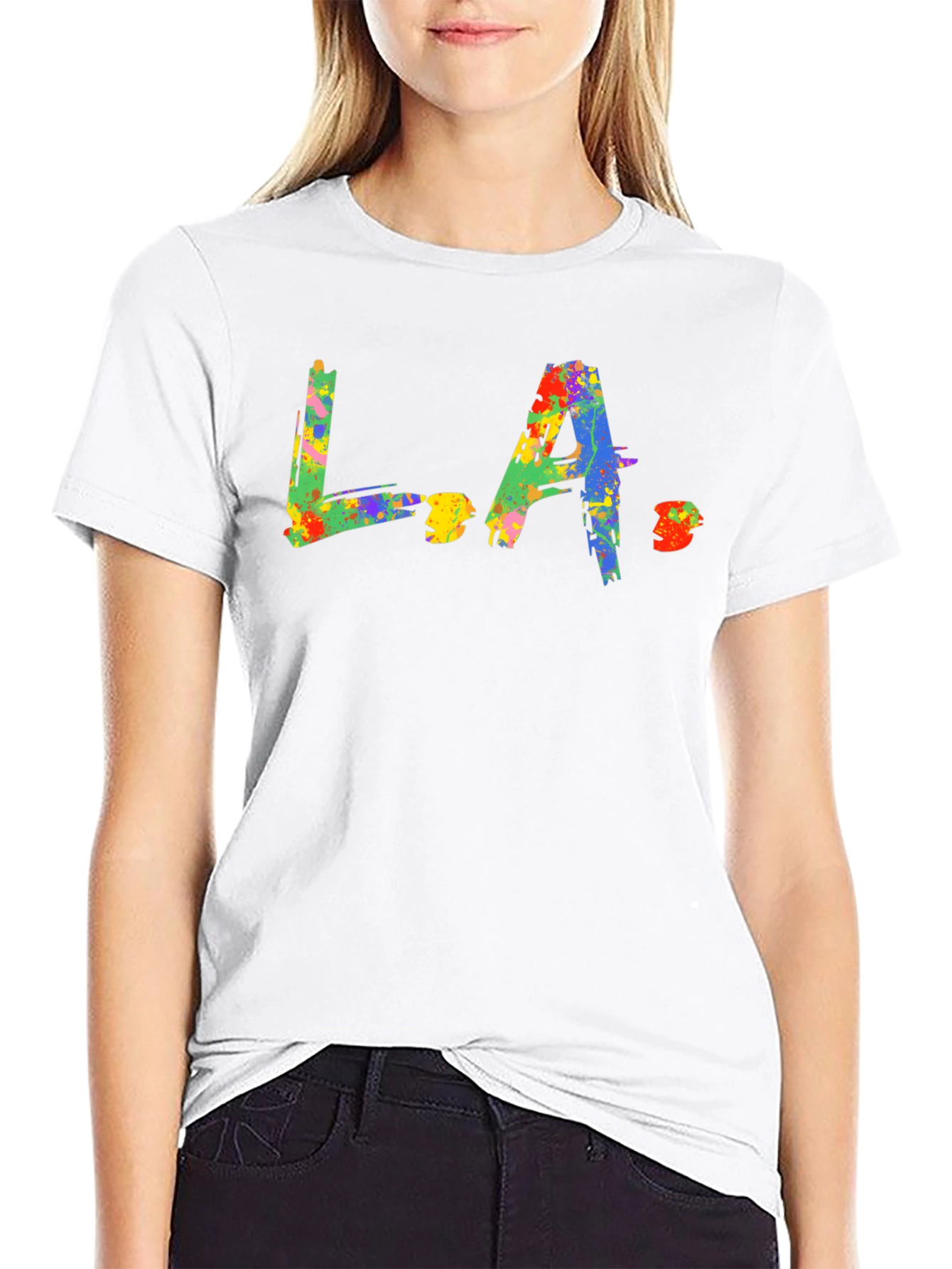 L.A. Splash Graphic Black T-Shirt