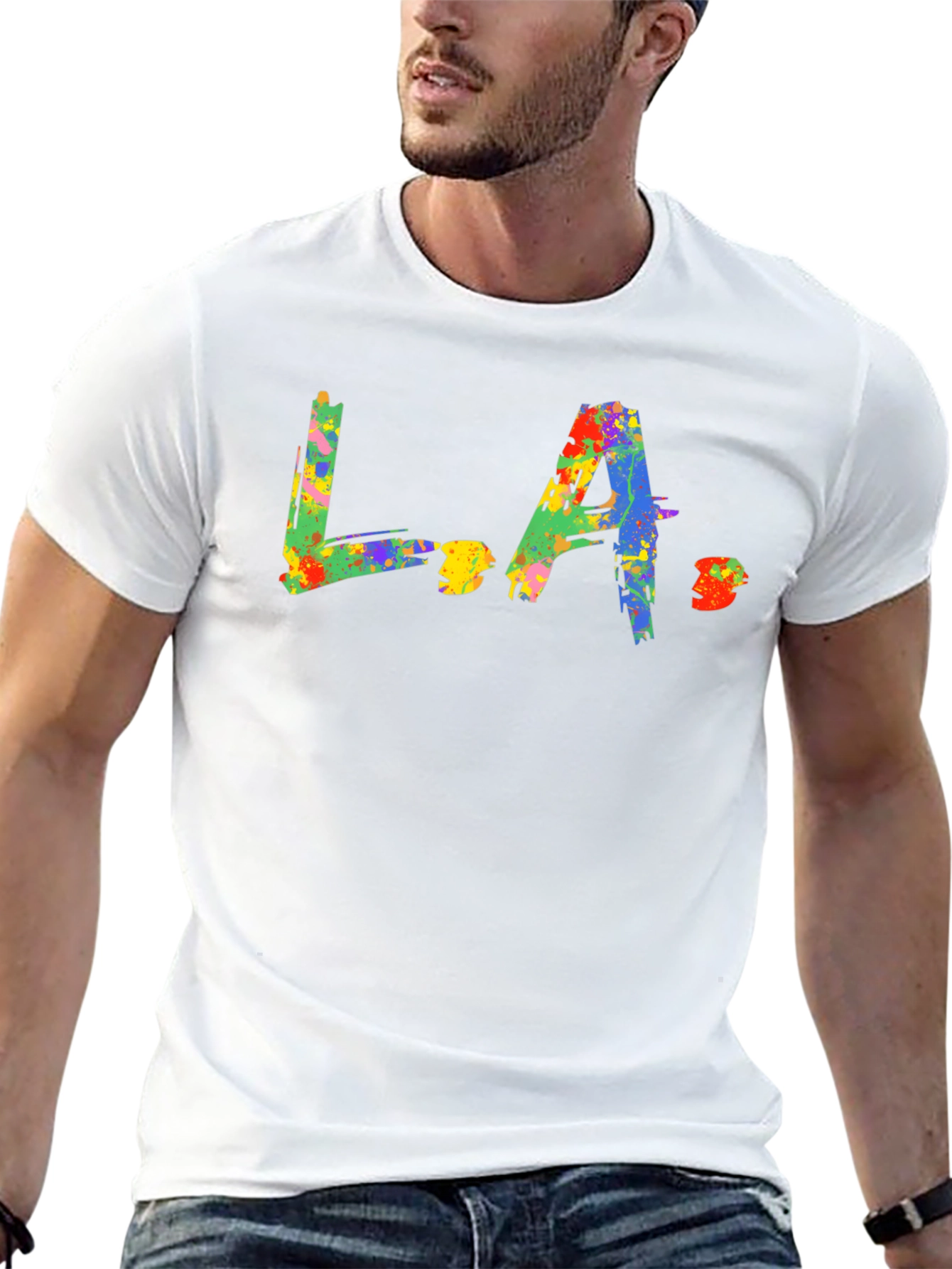 L.A. Splash Graphic Black T-Shirt