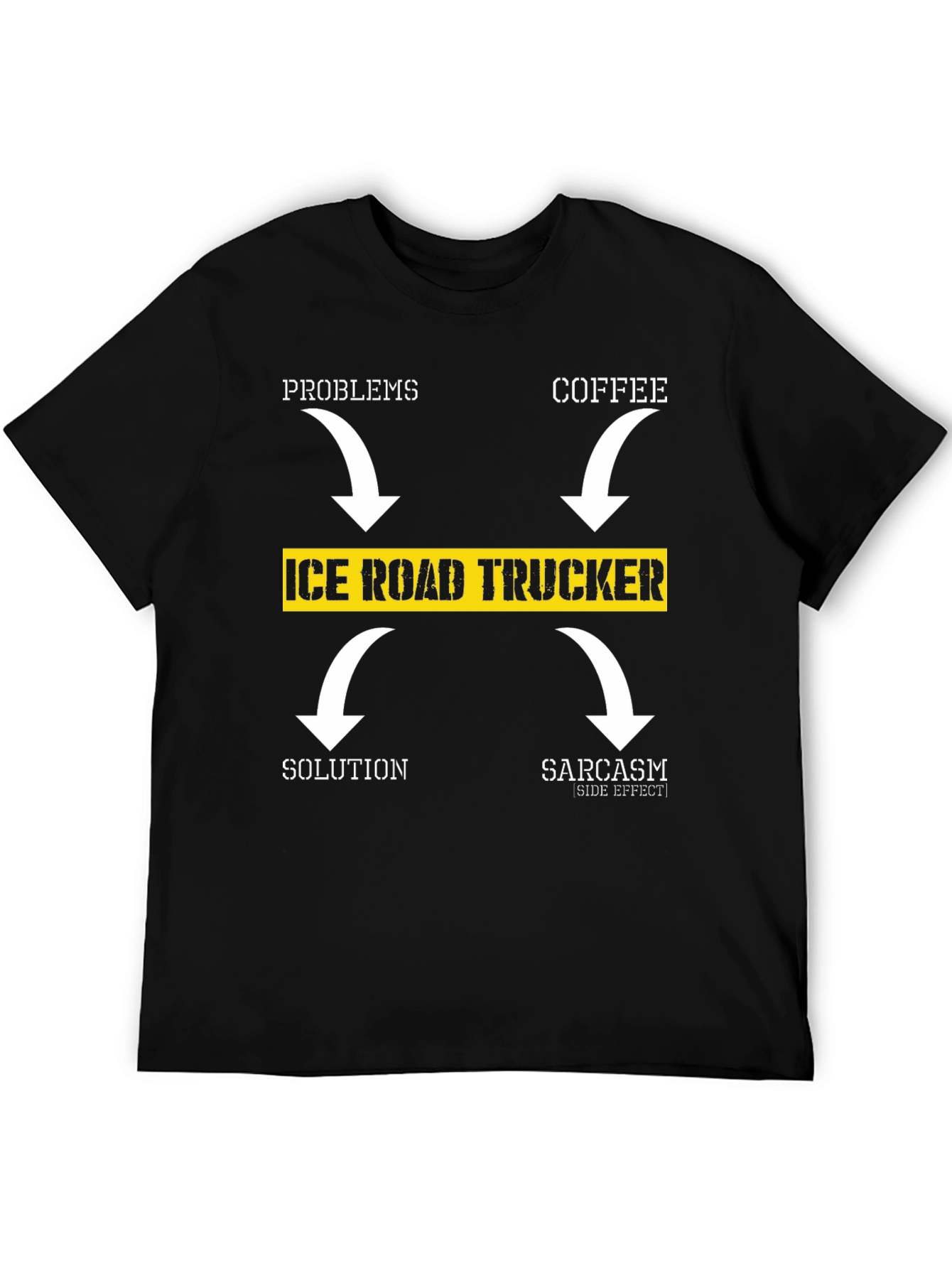 Ice Road Trucker T-Shirt - Coffee Solution Sarcasm