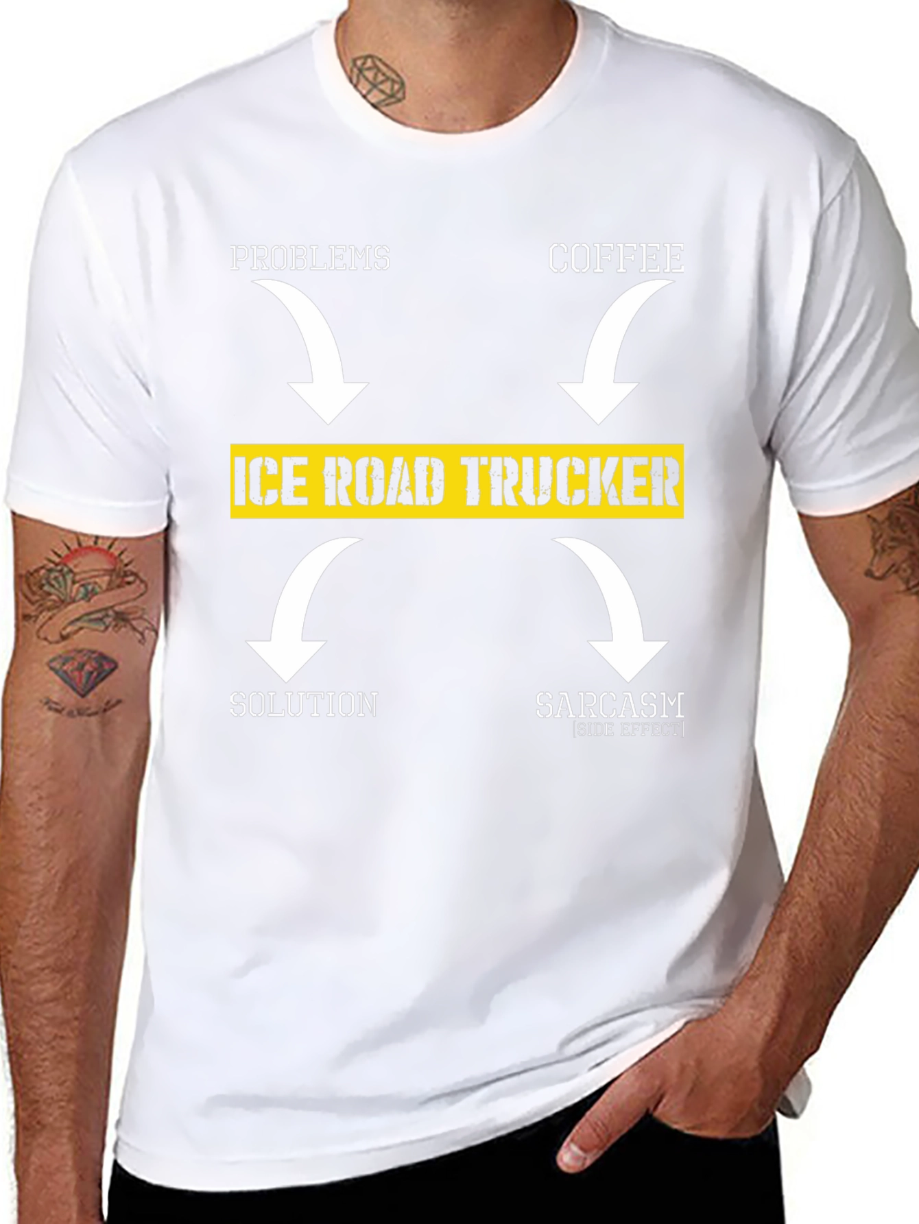Ice Road Trucker T-Shirt - Coffee Solution Sarcasm