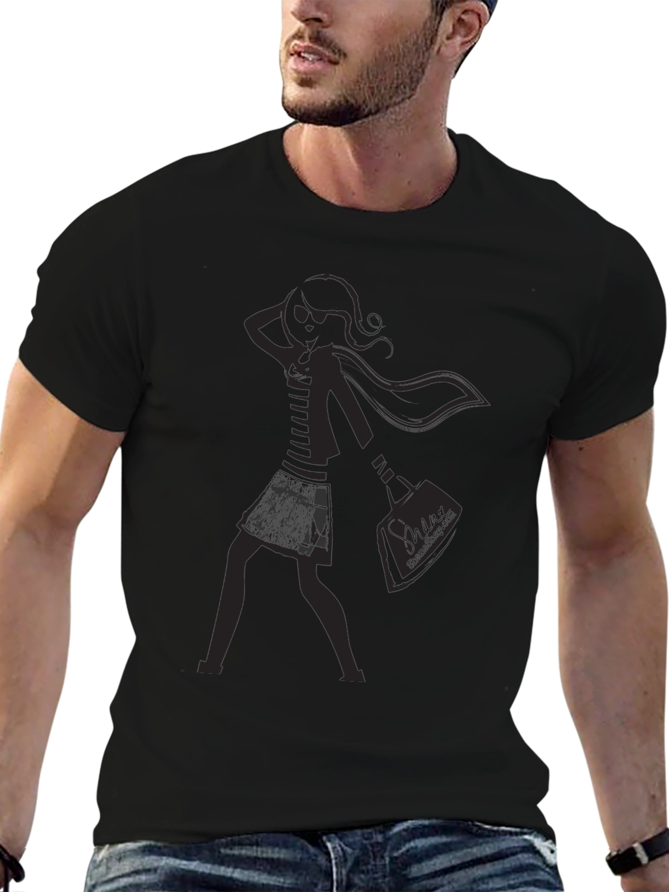 Stylish Black Graphic Tee