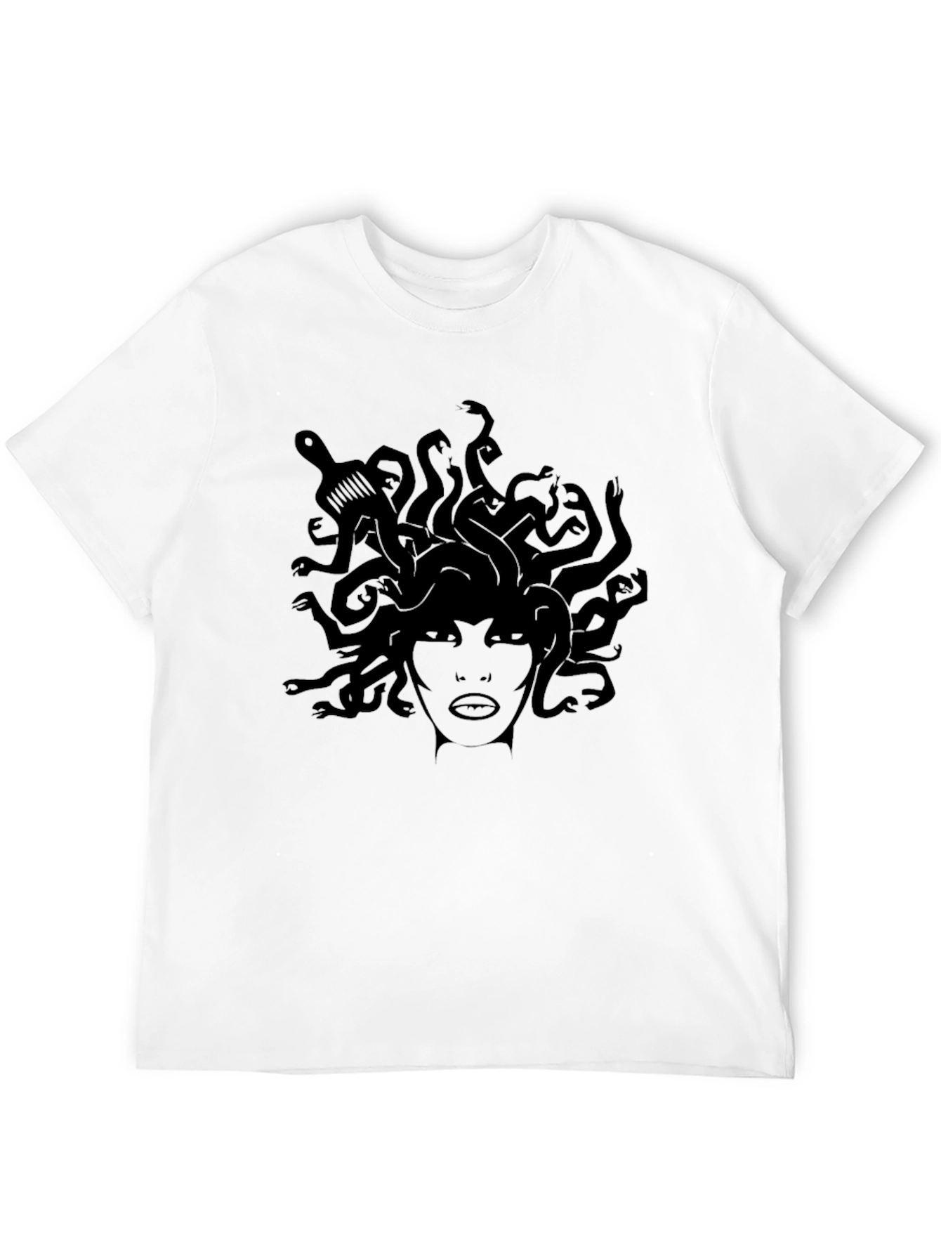 Medusa Graphic Print Black T-Shirt
