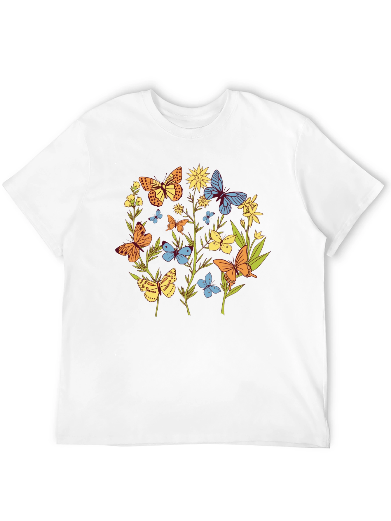 Butterfly Garden Graphic Tee - Stylish Unisex Shirt