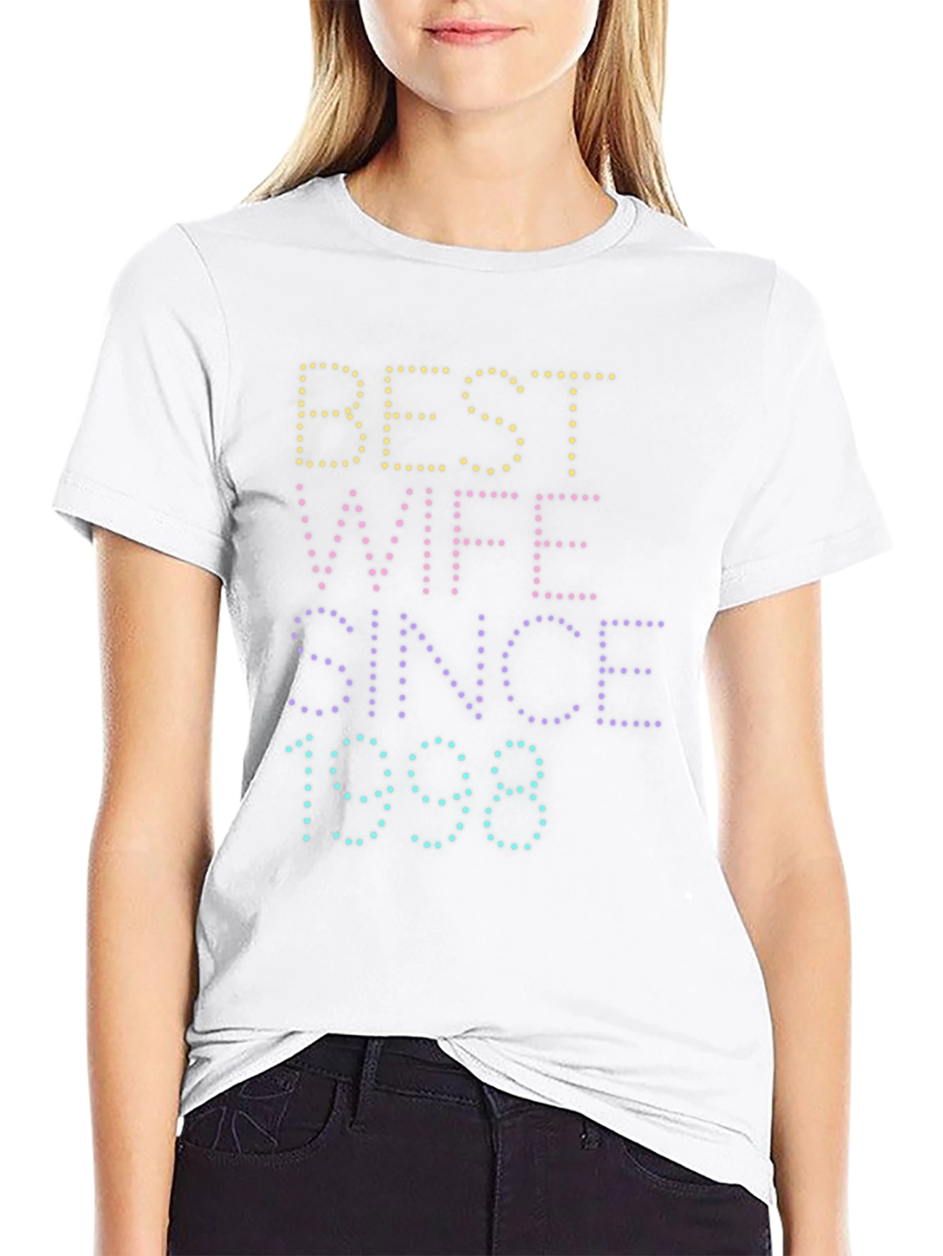 Best Wife Since 1998 Black Graphic Tee